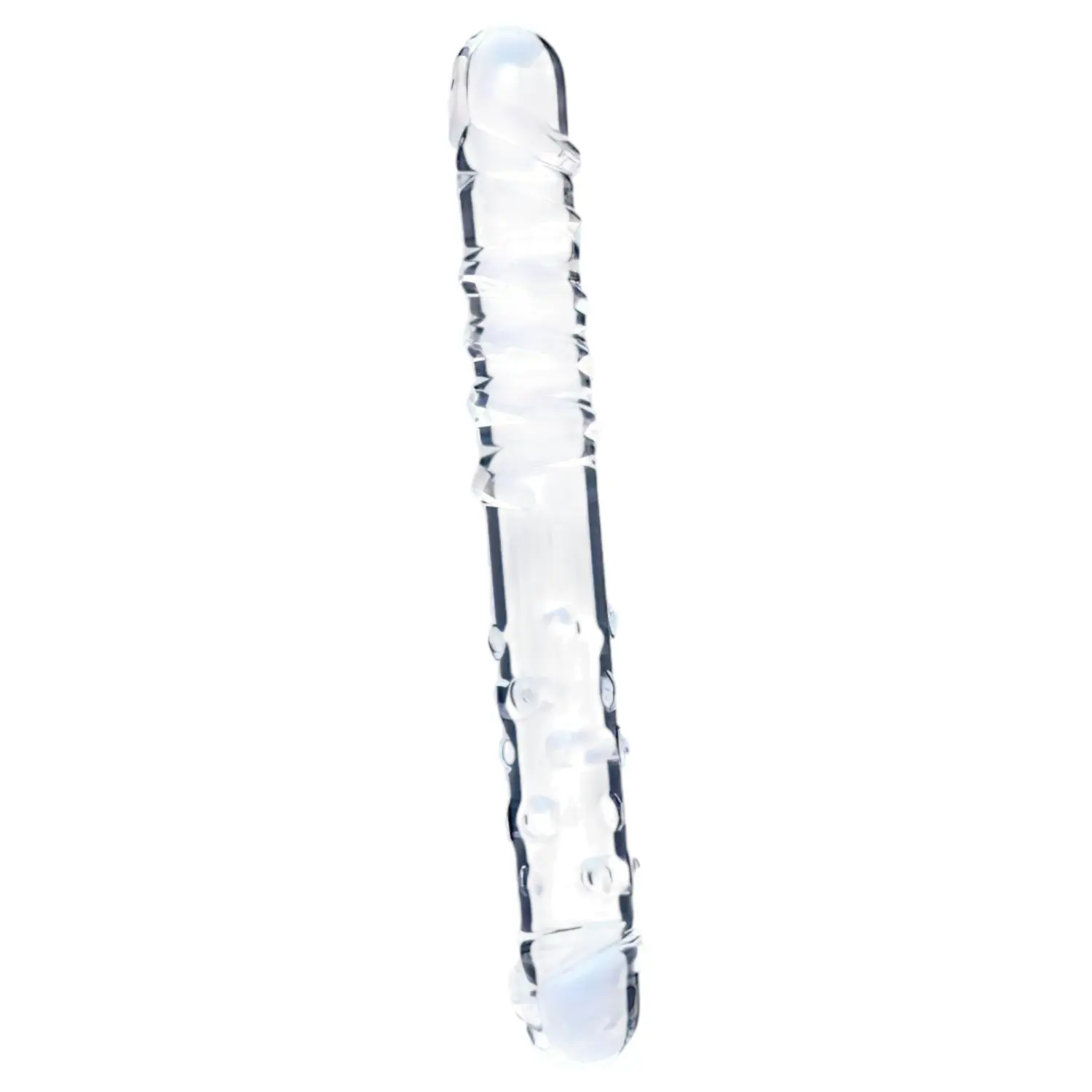 Clarity - oboustranné skleněné dildo - průhledné
