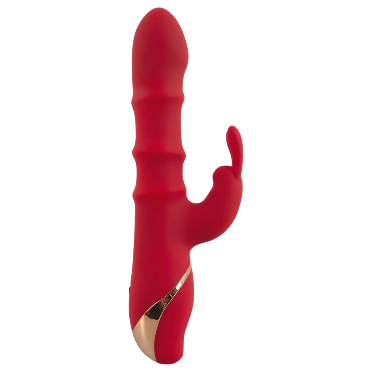 You2Toys Rabbit - vibrační kroužek s pohyblivým kroužkem (červený)
