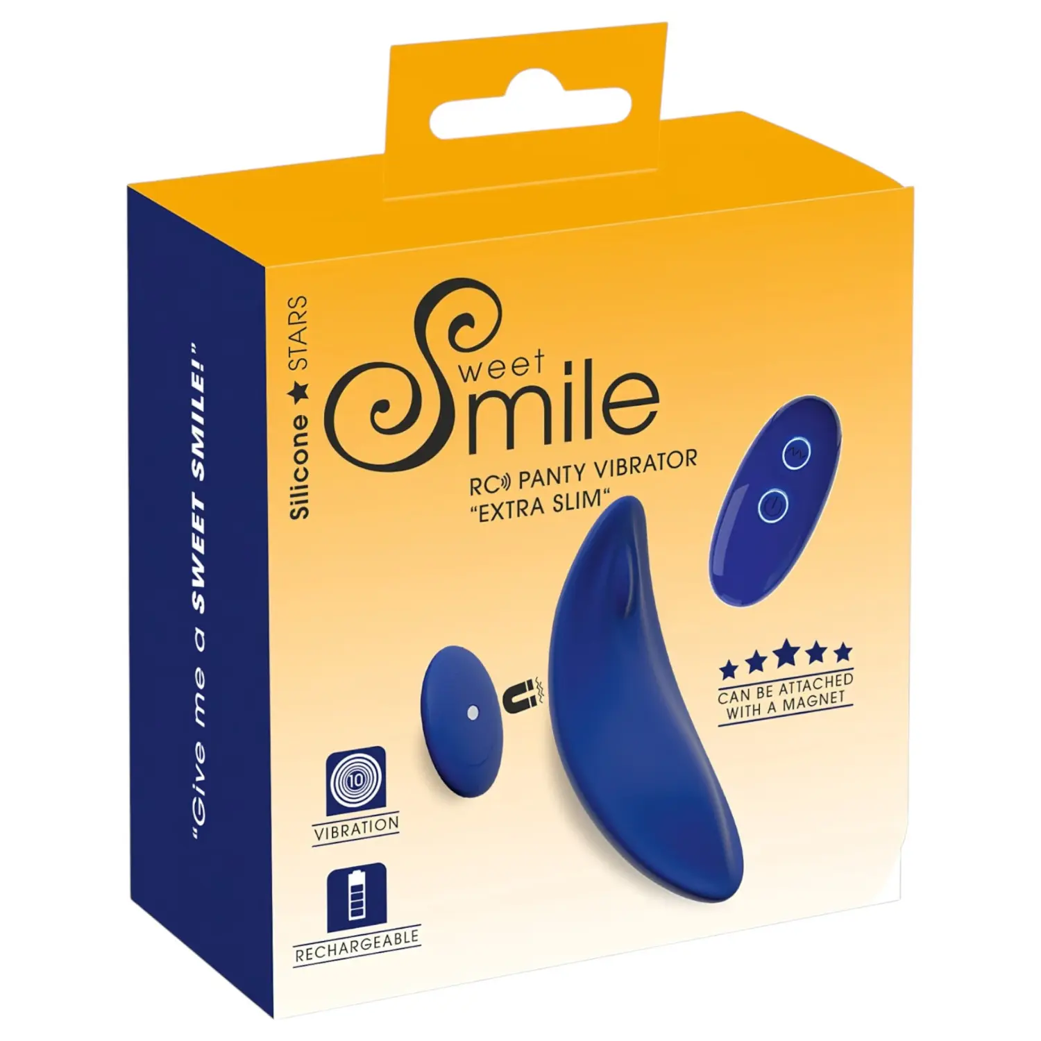Smile - nositelné extra tenké vibrační kalhotky s dálkovým ovládáním (modré)
