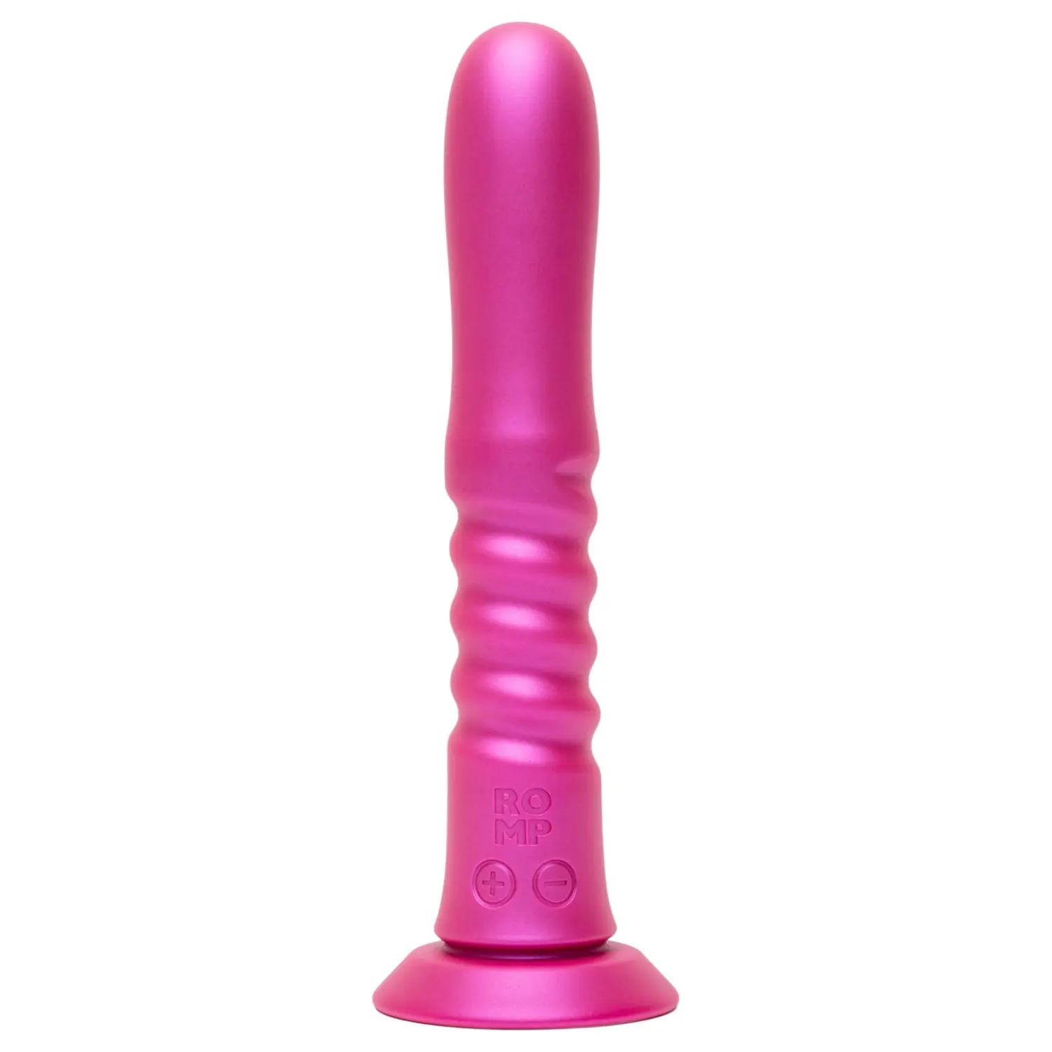 ROMP Jiggle - tlačný vibrátor s přísavkou (růžový)