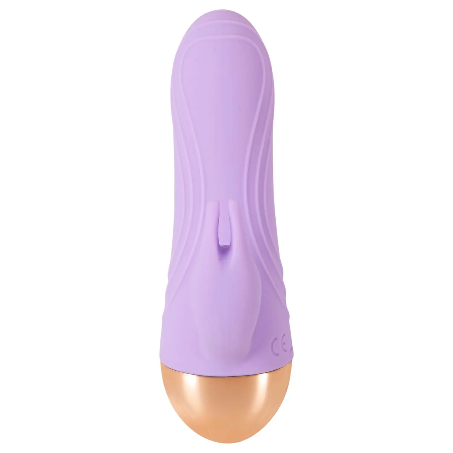 Cuties - akumulátorový, vodotěsný mini vibrátor s dráždičem klitorisu (fialový)