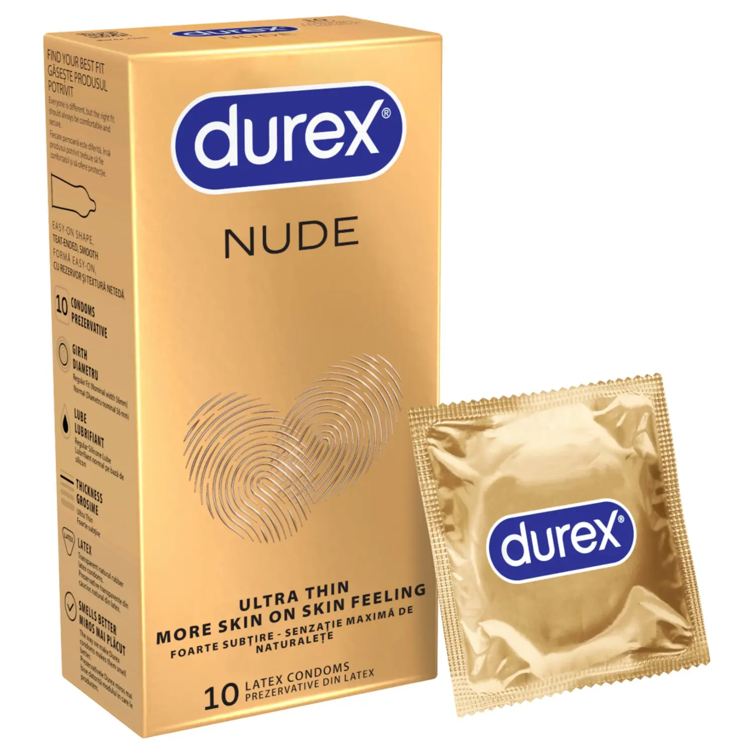Durex Nude - tenké kondomy - 10 ks