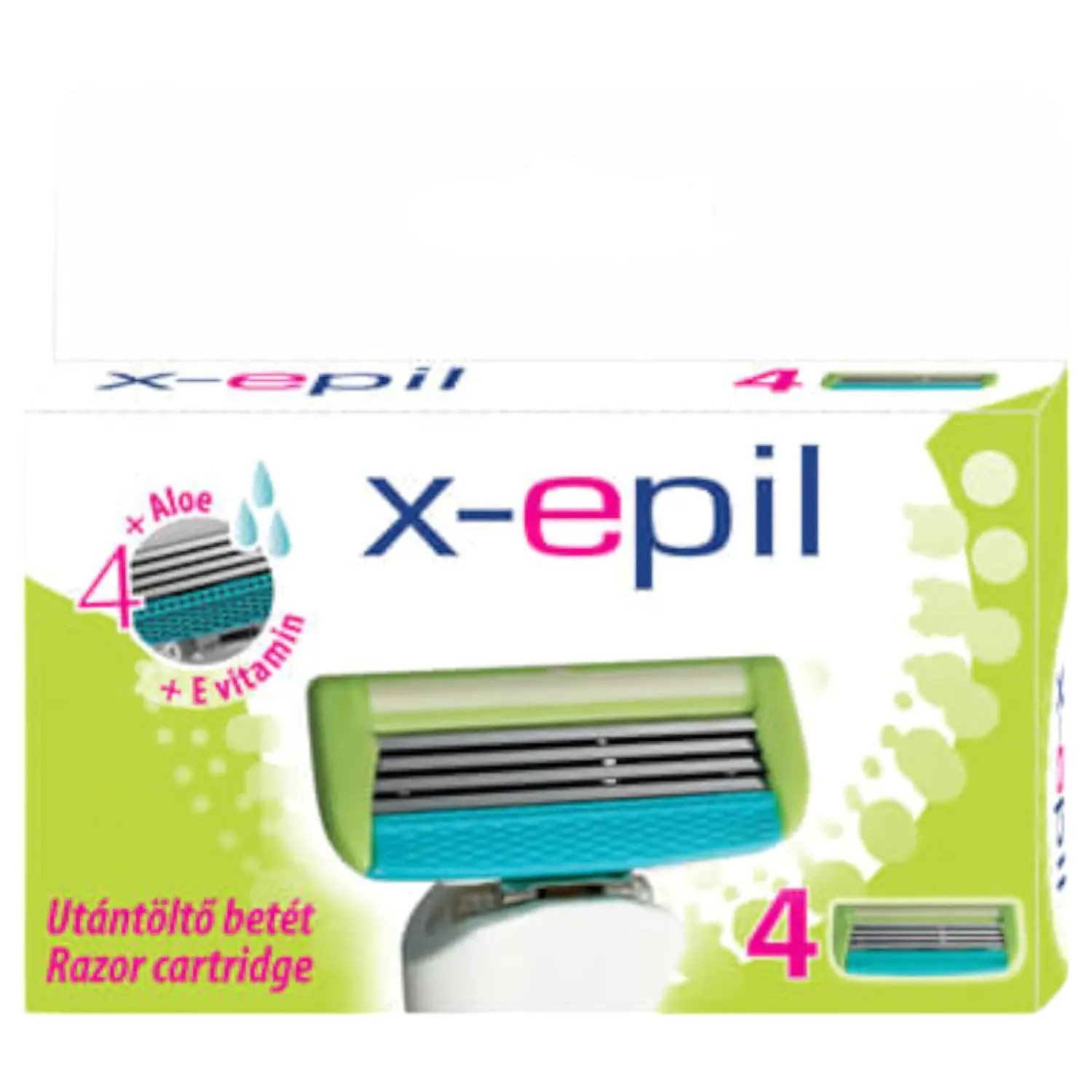 X-Epil - dámské holicí hlavice - 4 břity - 4 ks