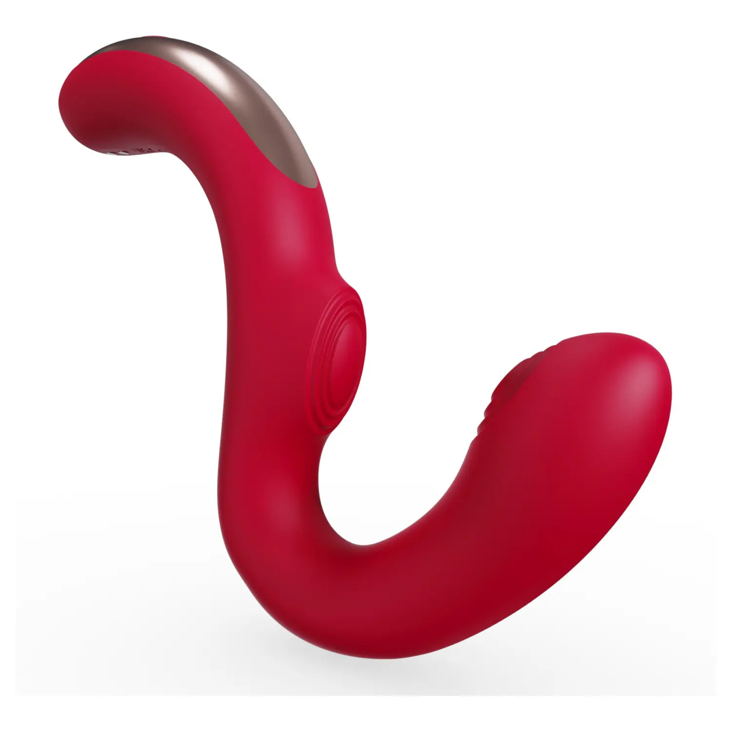 SEX HD Genie - vibrátor na G-bod a klitoris - červený