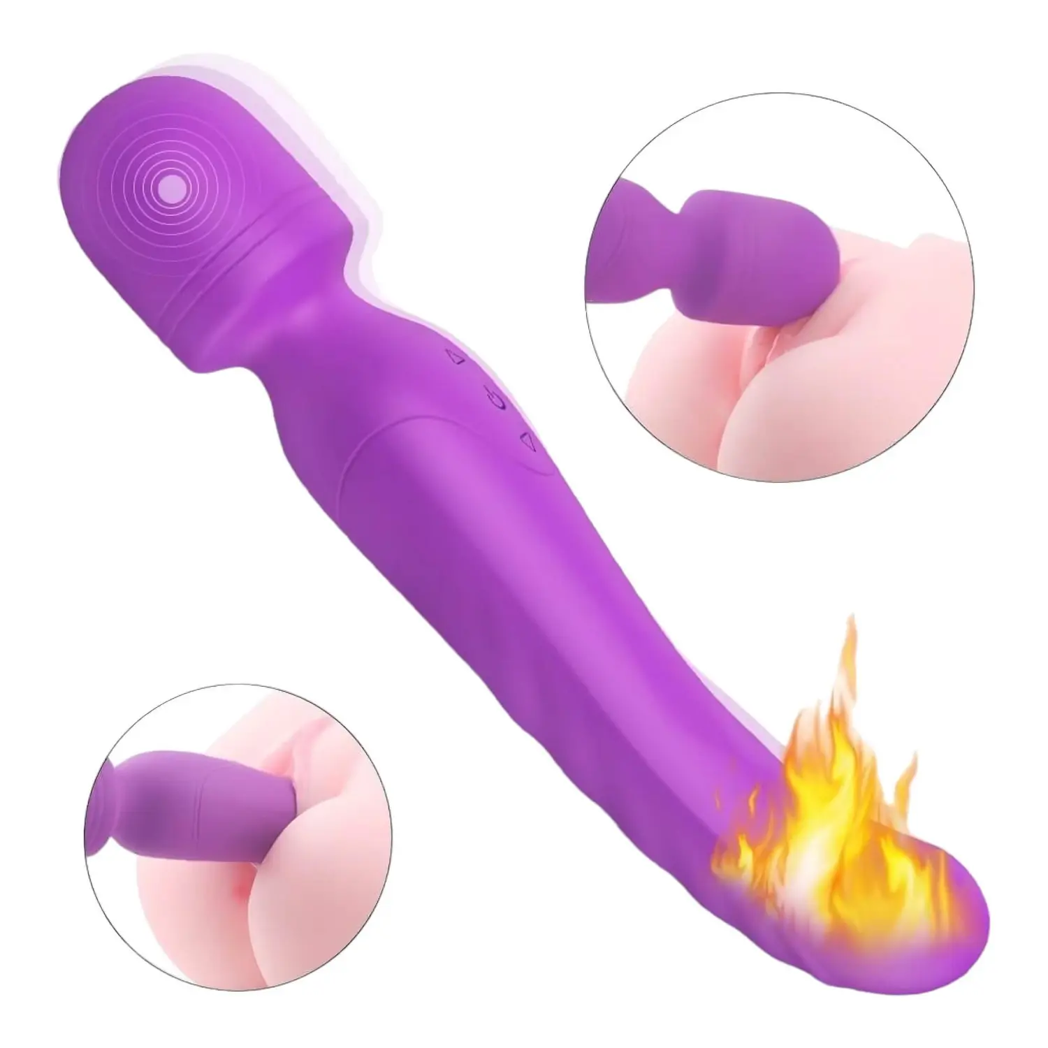 Sex HD Iris - vibrační masážní pomůcka s ohřevem, 2 motory - fialová