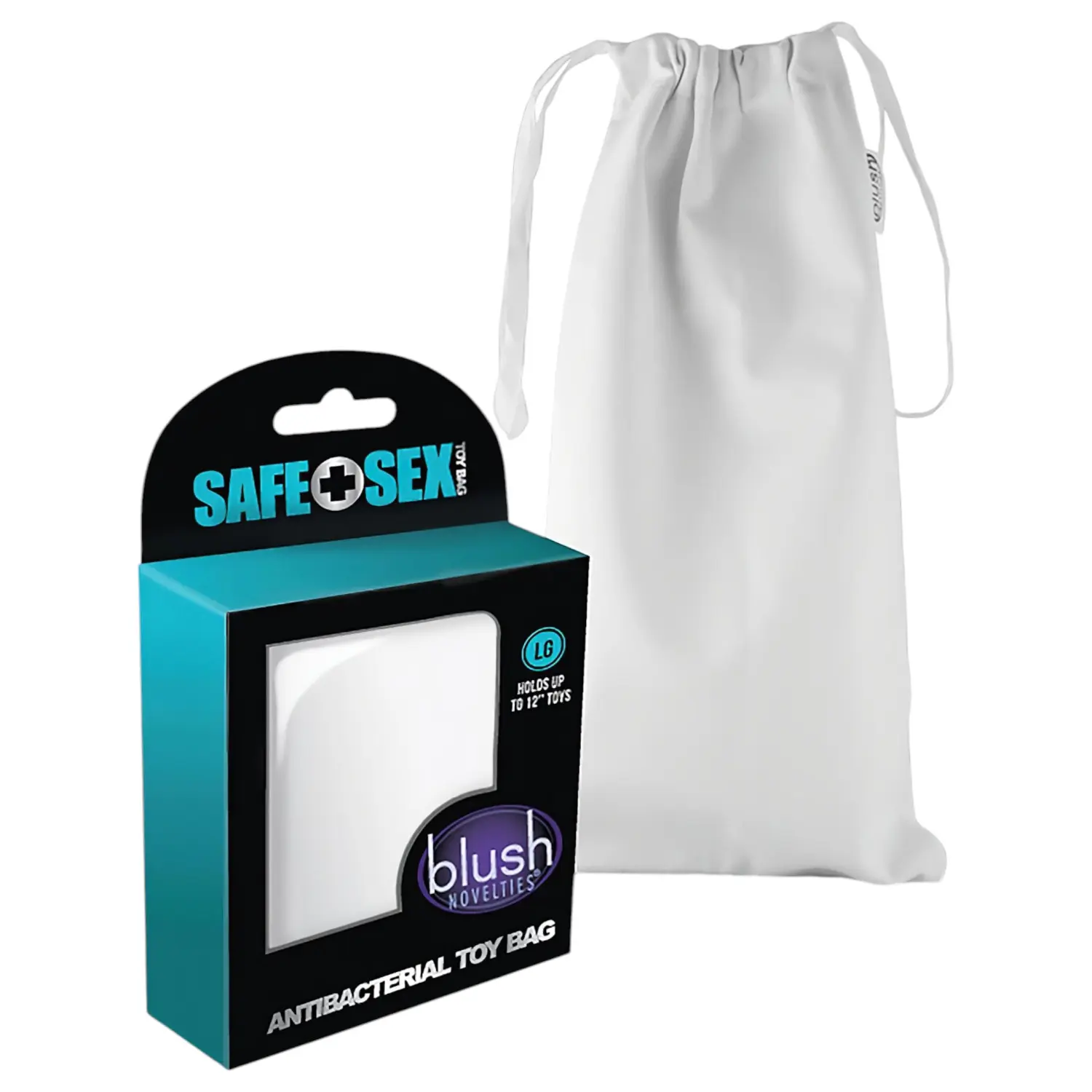 Safe Sex - antibakteriální diskrétní úložná taška - bílá L