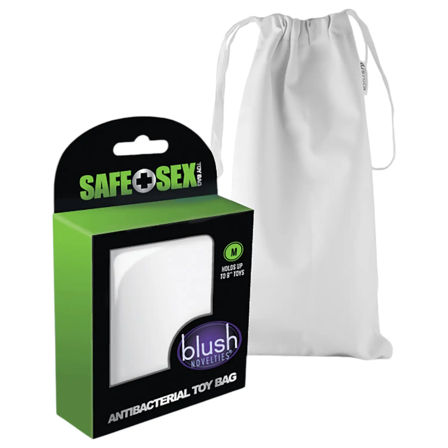 Safe Sex - antibakteriální diskrétní úložná taška (bílá, M)