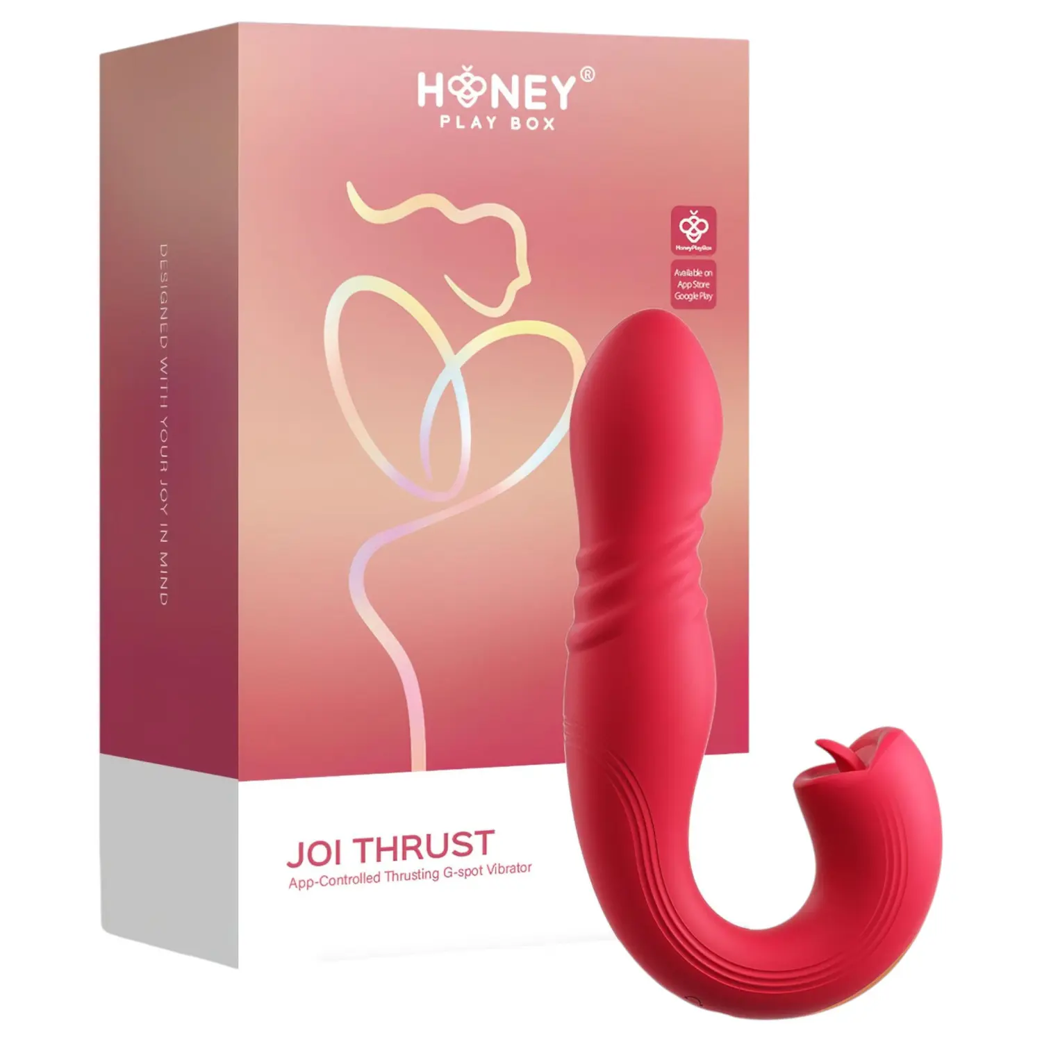 Vibrátor HONEY PLAY BOX JOI THRUST 2 App Controlled Thrusting G-Spot červený