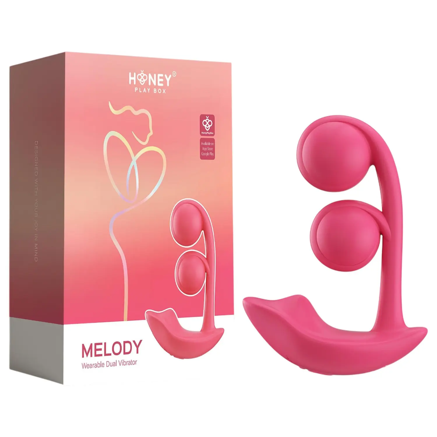 Vibrátor HONEY PLAY BOX MELODY App Wearable Dual modrý