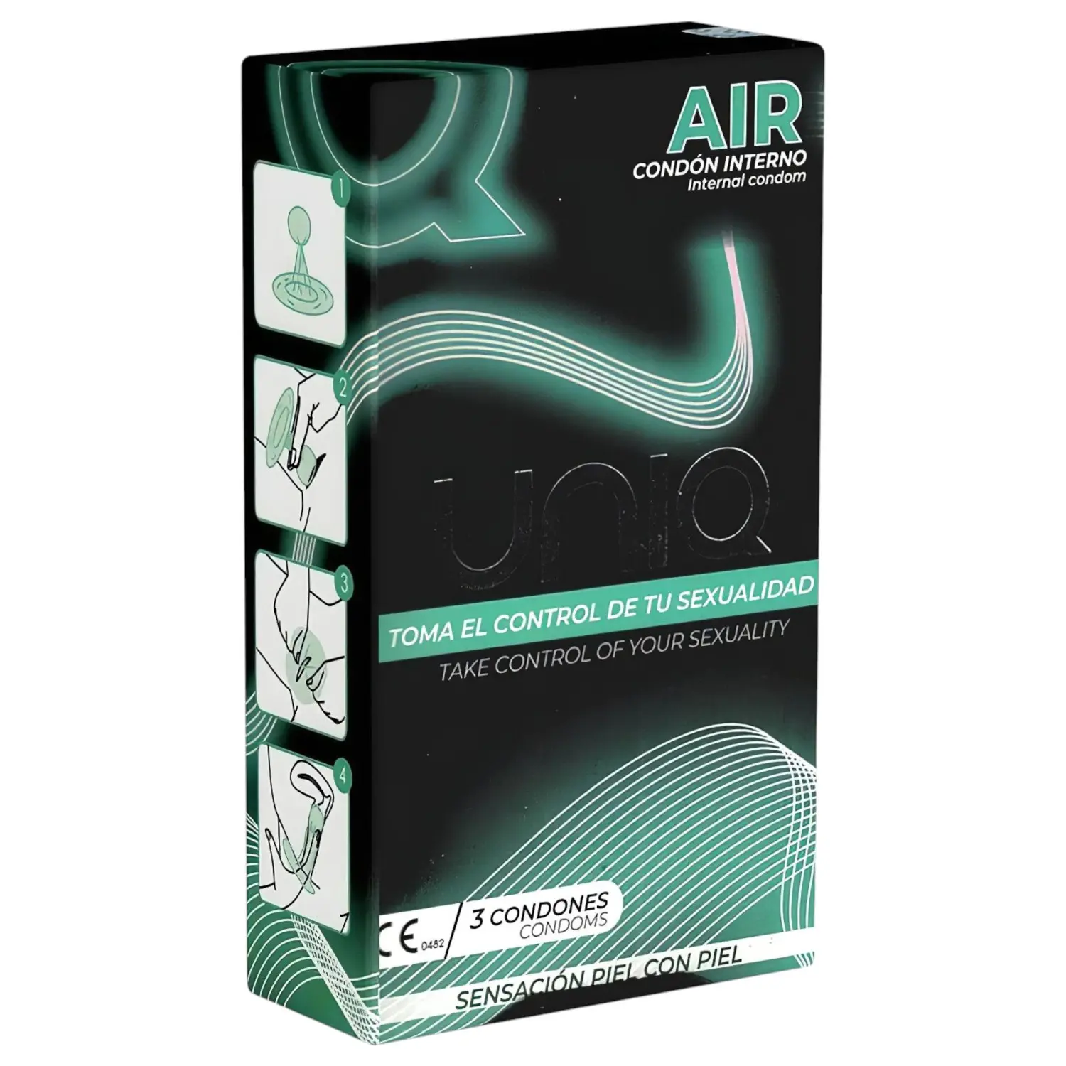 Uniq Air - dámský tenký kondom - 3 ks