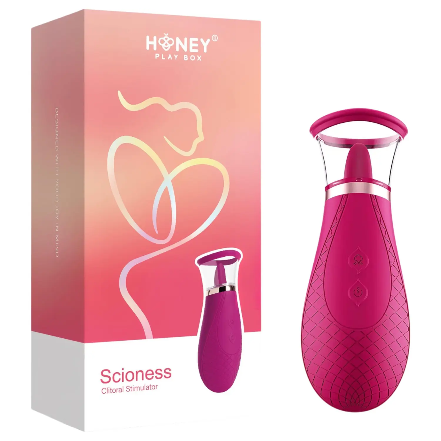 Honey Play Box Scioness - stimulátor klitorisu sání a lízání - vibrátor růžový