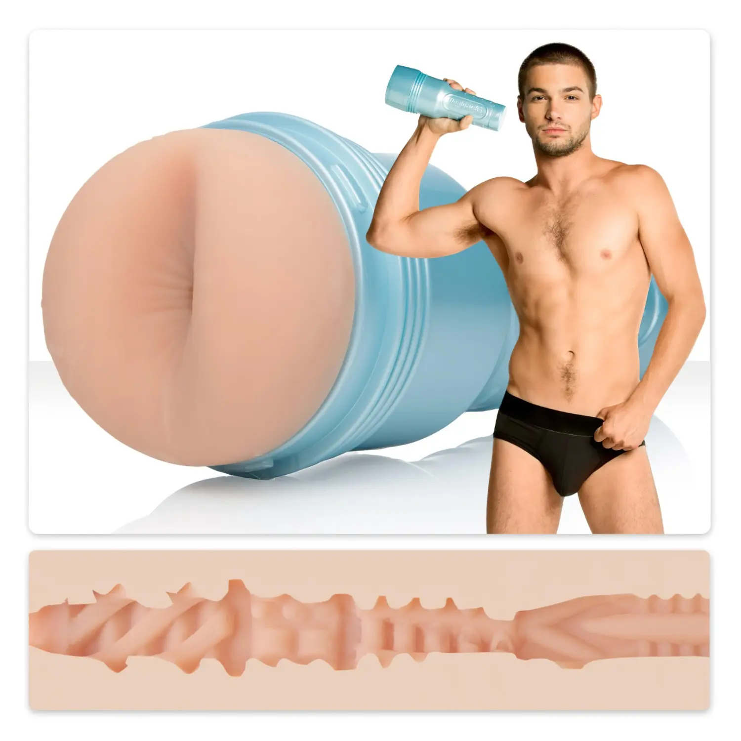 Fleshjack Johnny Rapid Man - realistický anální masturbátor - tělová barva
