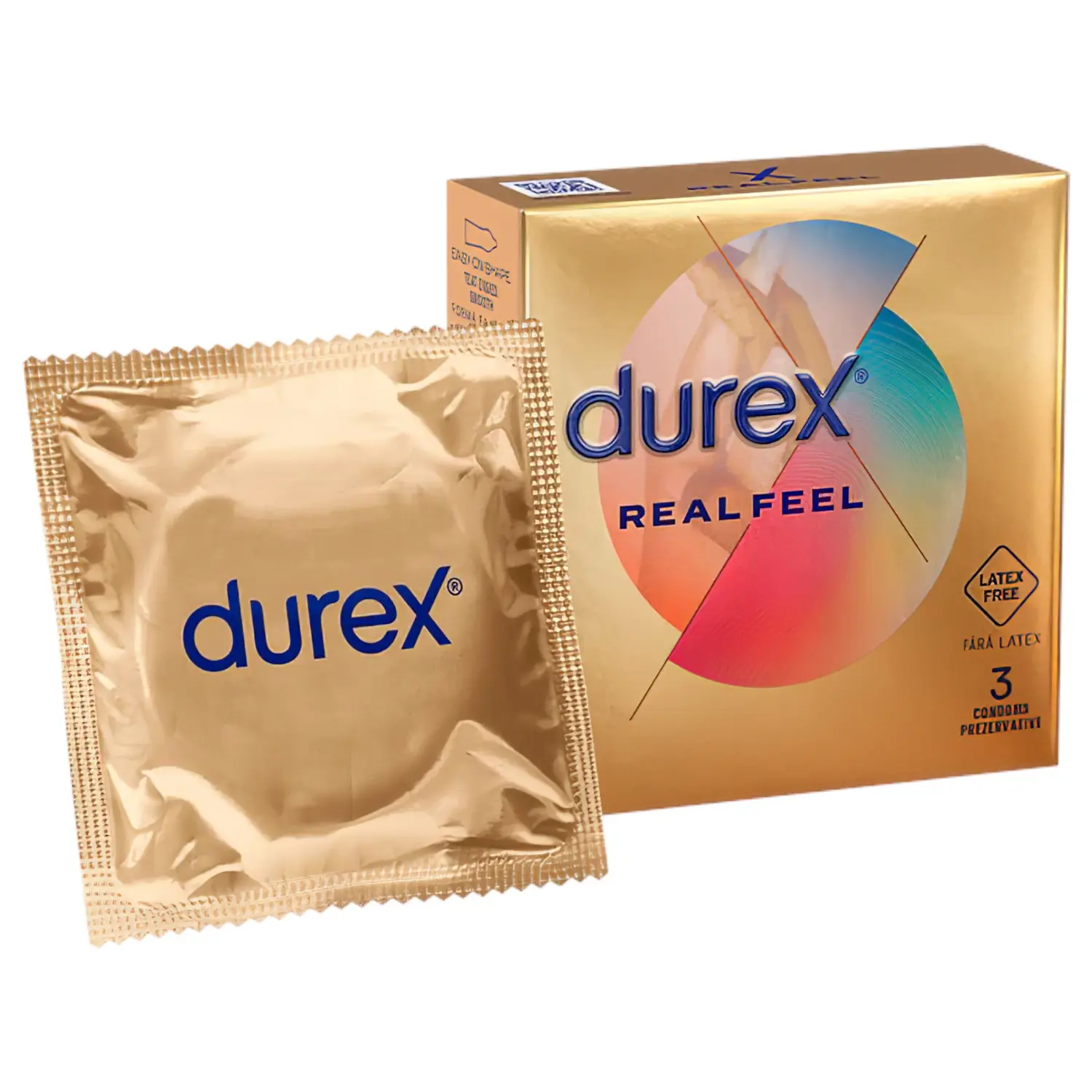 Durex Real Feel - kondom bez latexu (3 ks)