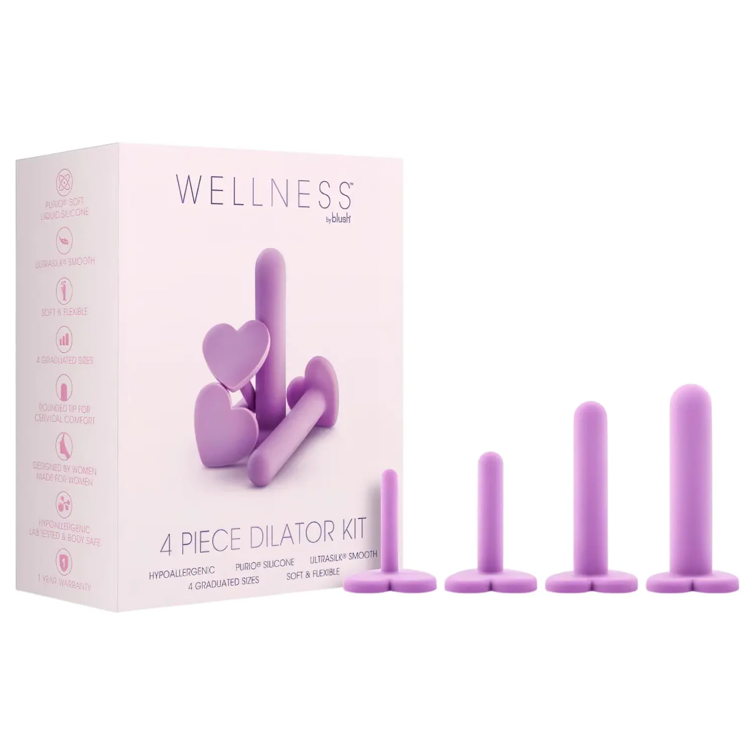 Dilatátor Blush WELLNESS KIT set 4 ks fialový