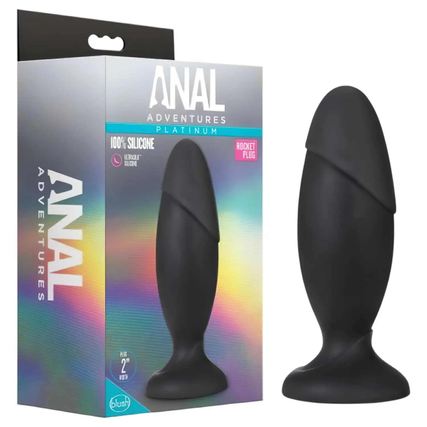 Anal Adventures Platinum Rocket - velký anální kolík - černý