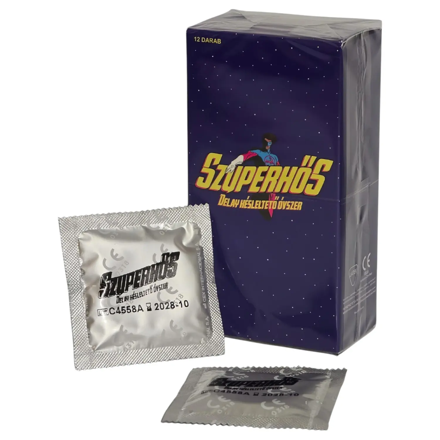 Superhrdina - kondom s prodlouženým účinkem (12 ks)