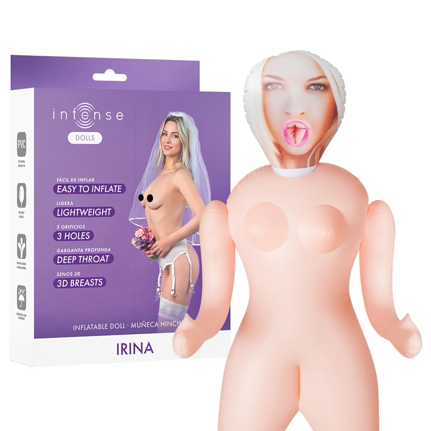Intense Dolls Irina - nafukovací panna - realistická tvář - PVC