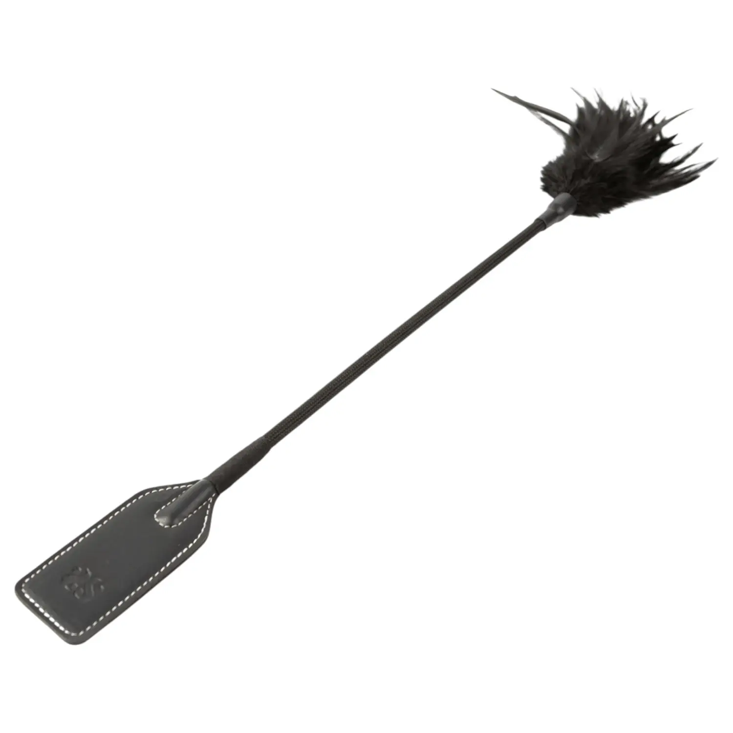 Bič s péřovým dráždidlem SEI MIO Slap and Tickle černý