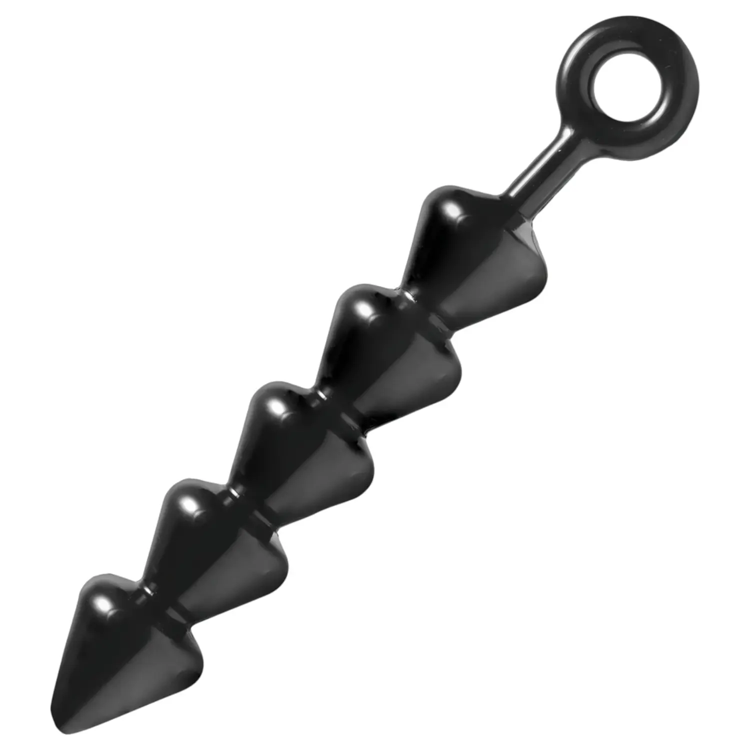 XR Brands - Spades - anální dildo s korálky (černé)