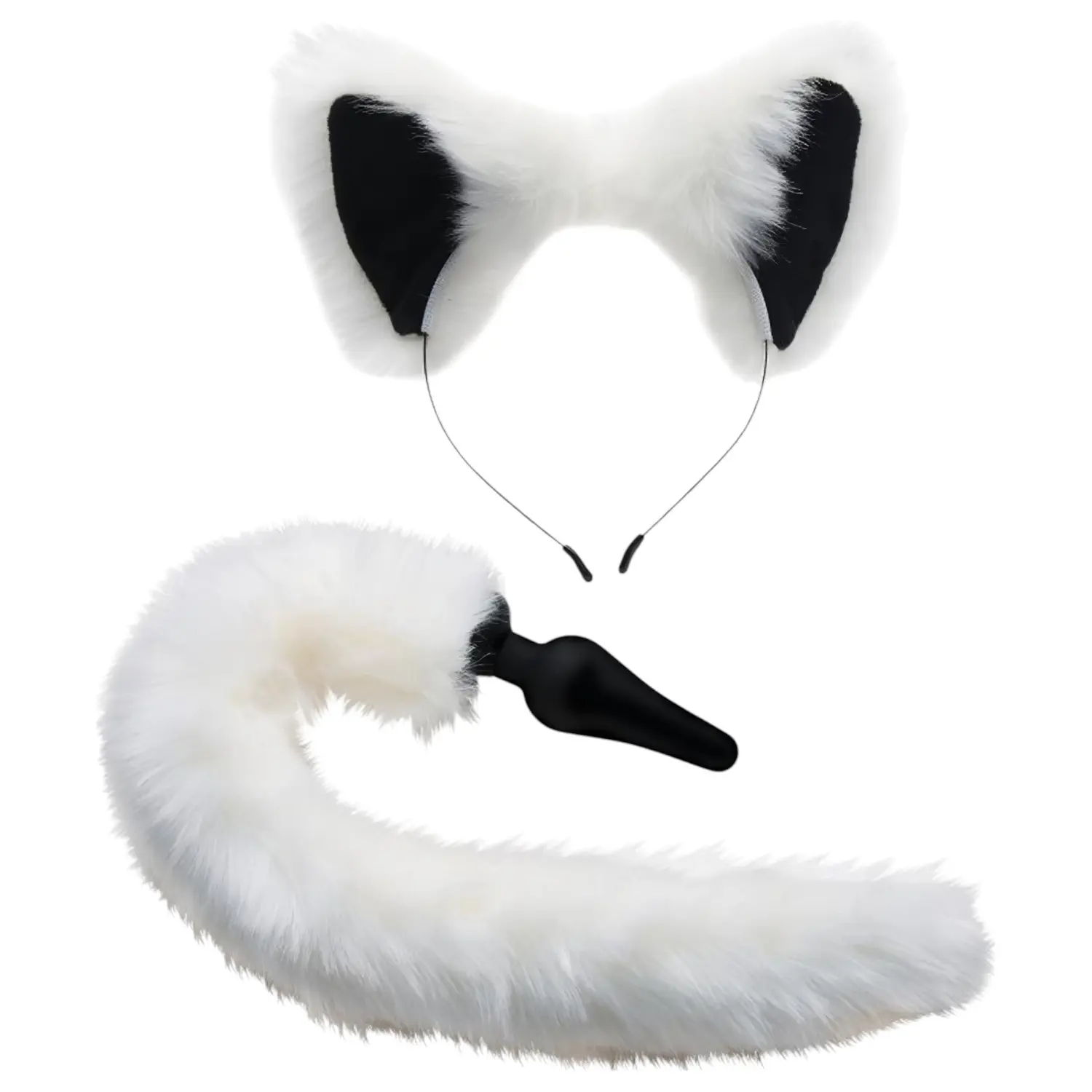Tailz White Fox Tail and Ears Set