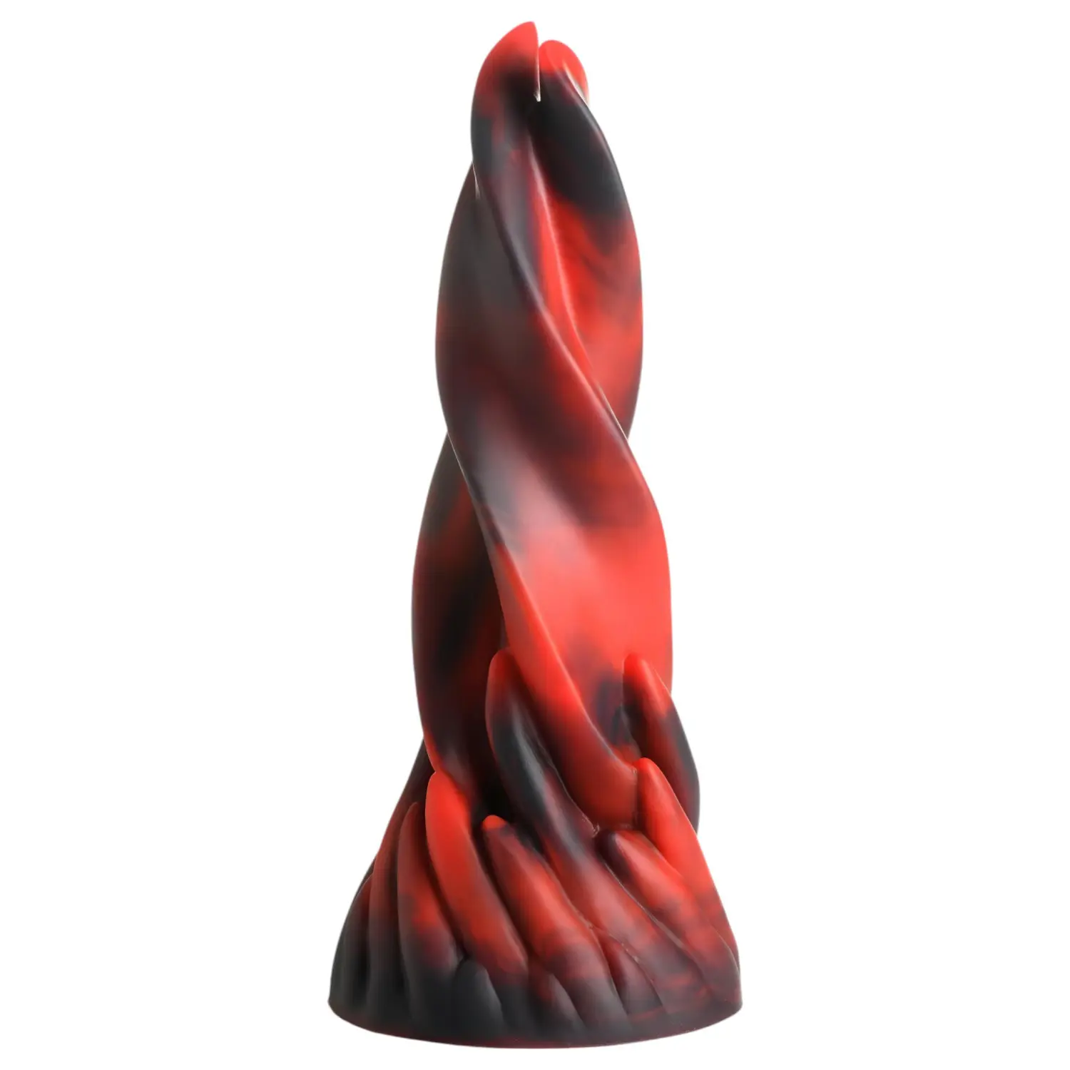 Creature Cocks Hell Kiss - kroucené silikonové dildo - 19 cm (červené)
