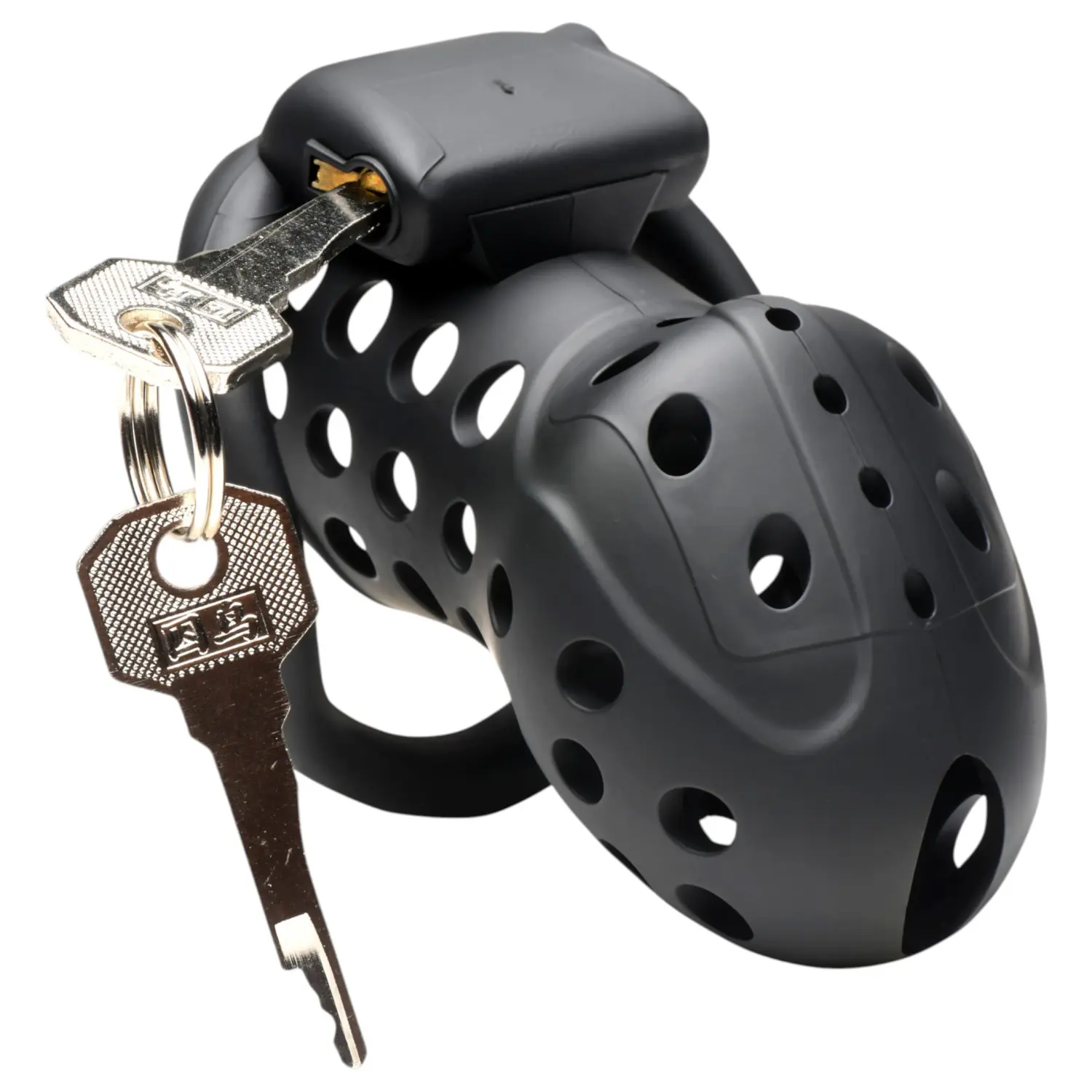Master Series Lock Down - ventilační penisová klec (černá)