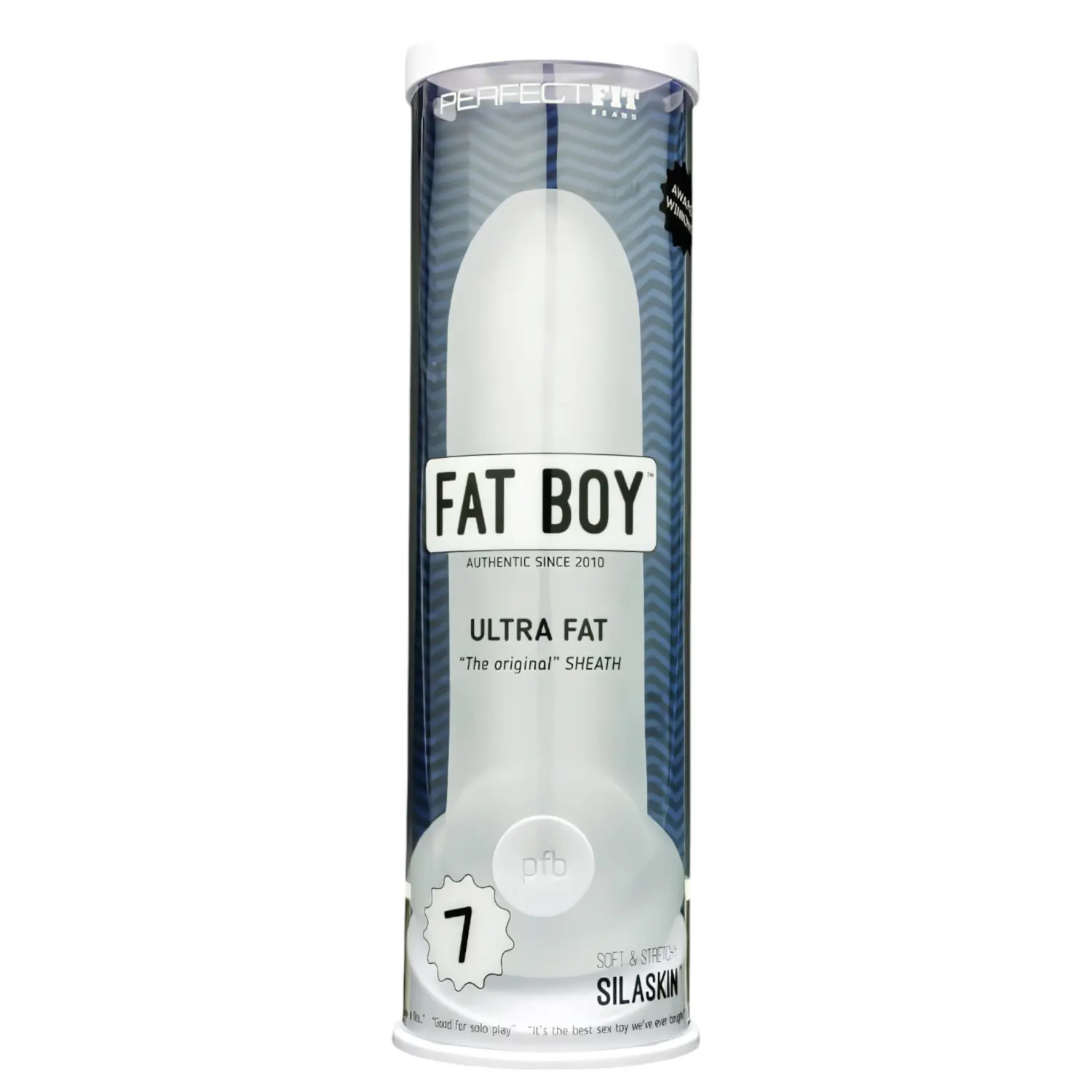 Perfect Fit - Fat Boy Original Ultra Fat - návlek na penis (19 cm, bílý)