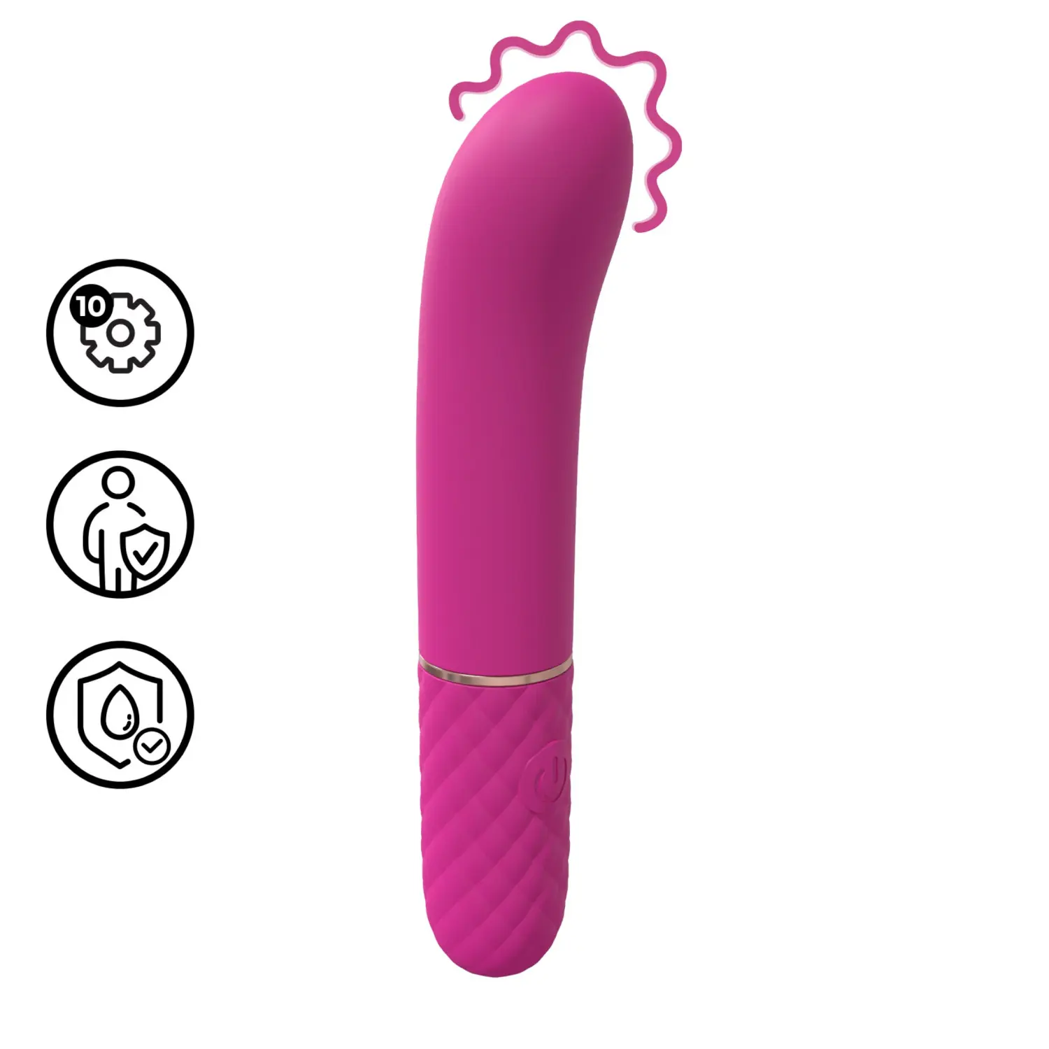 Loveline - mini vibrátor na bod G (růžový)