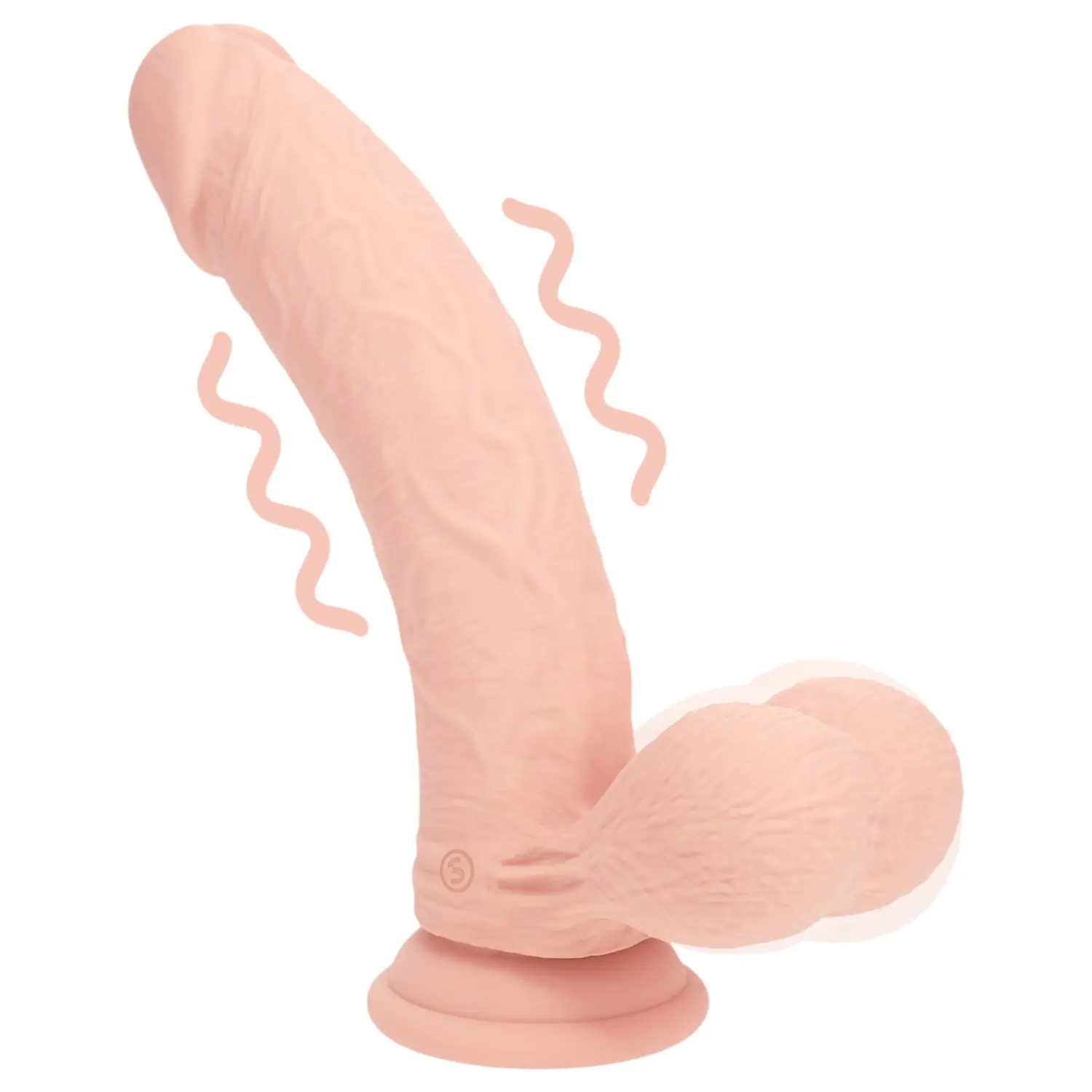 RealRock - realistický vibrátor s dvojitou hustotou (tělová barva) - 20 cm
