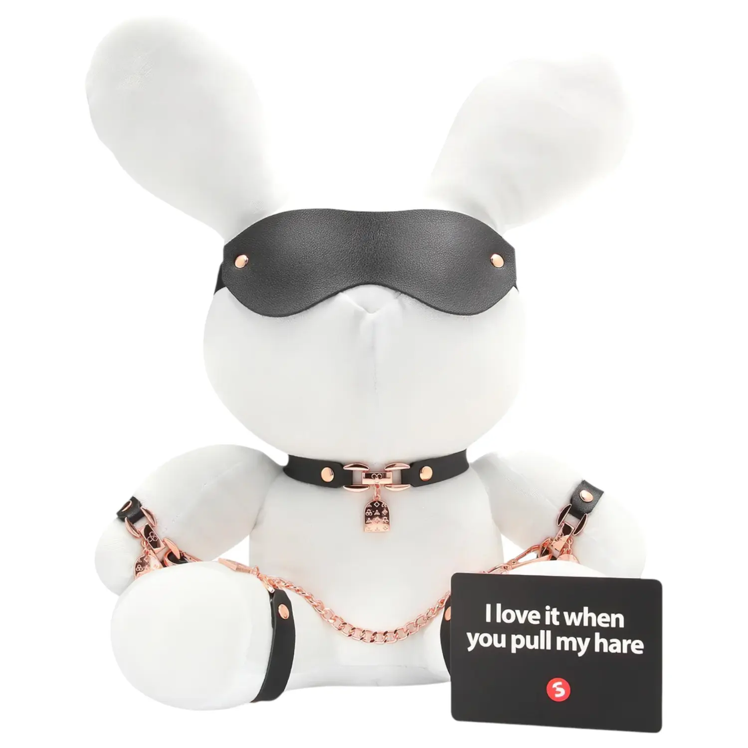 Bondage Rabbit - BDSM maska zajíček - bílá