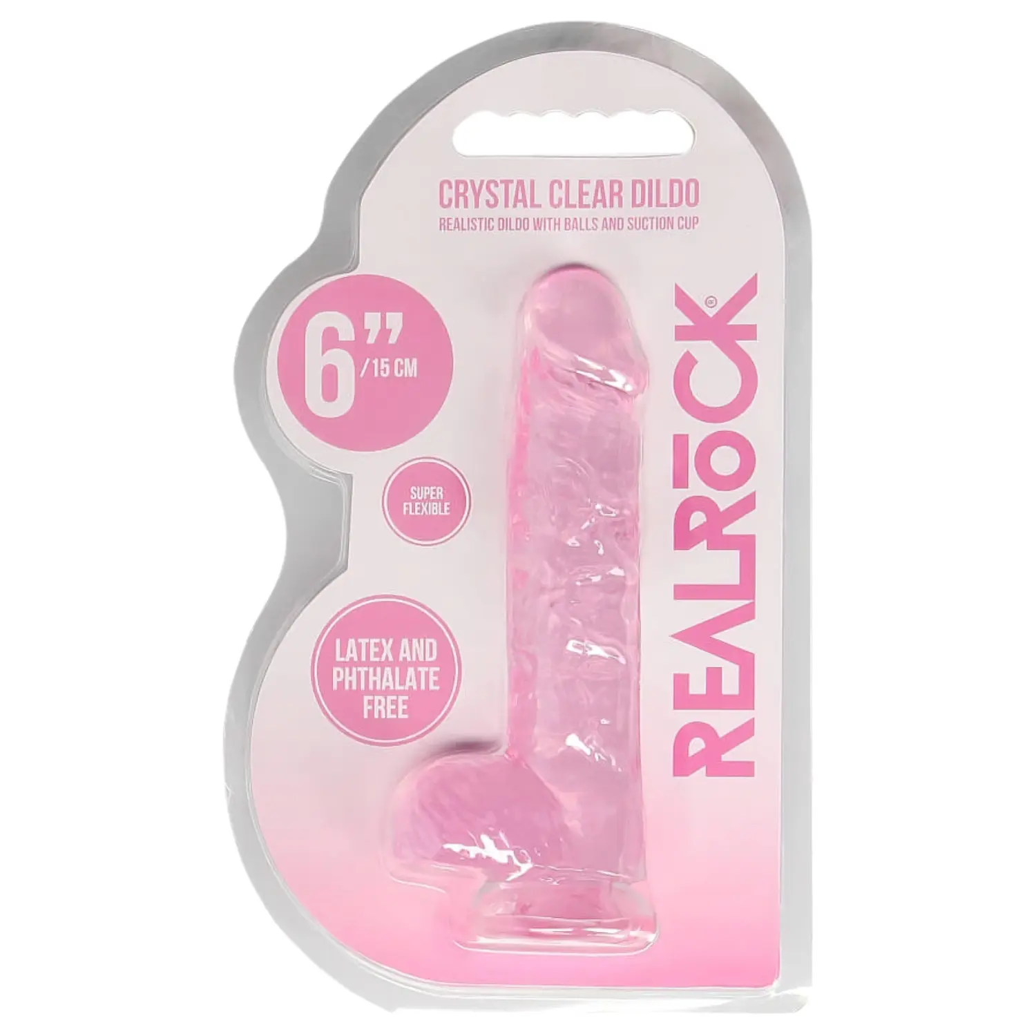 Shots Toys Shots REALROCK Realistic Dildo with Balls Pink 15 cm