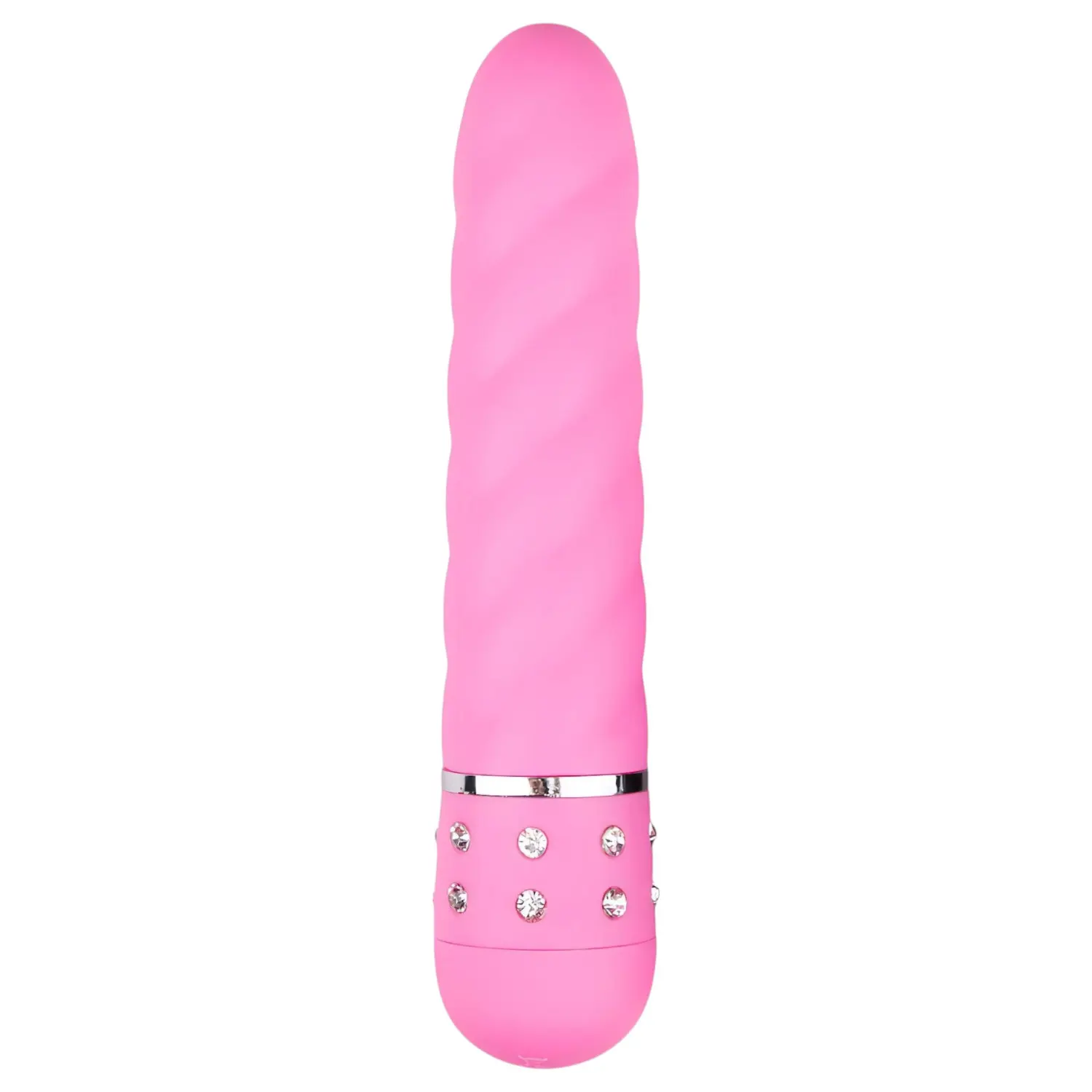 Easytoys Diamond - vibrátor s kroucenou tyčí - růžový
