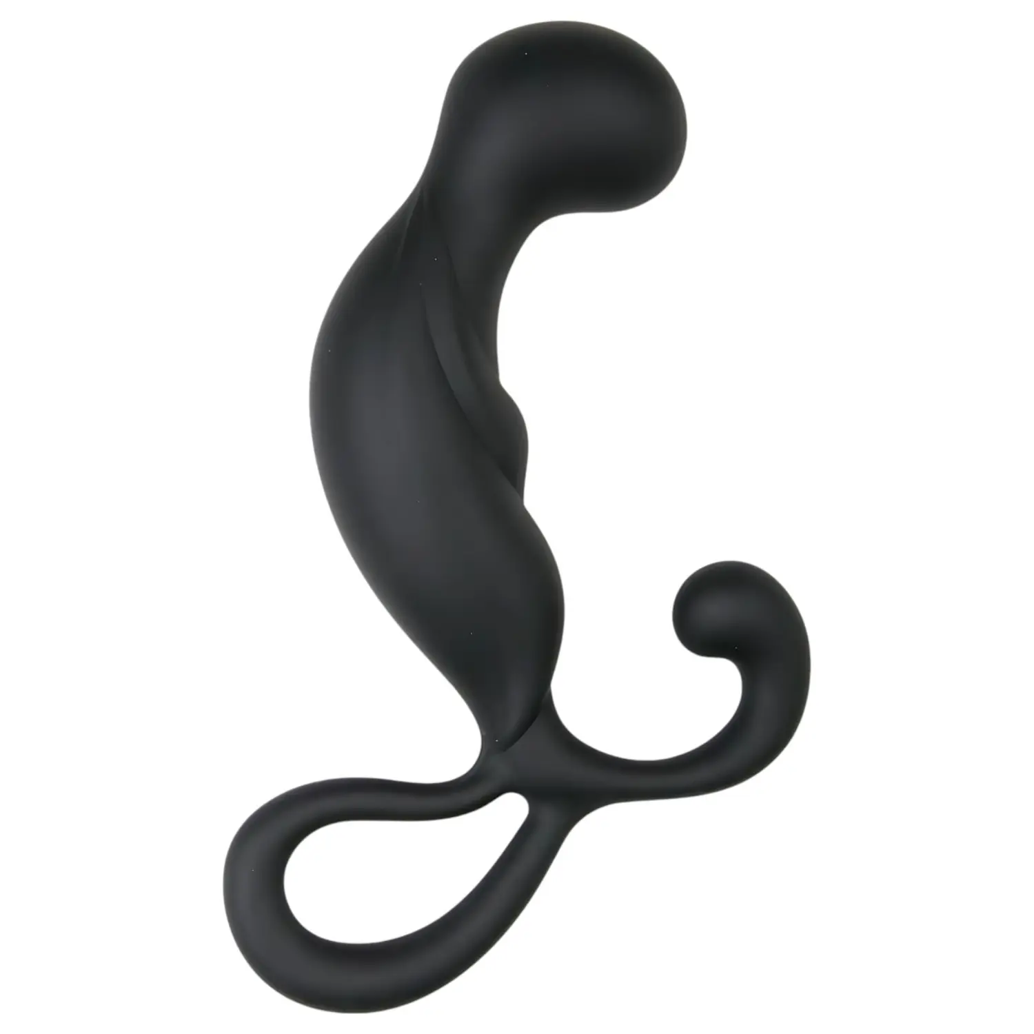 EasyToys - masážní vibrátor na prostatu - černý silikon