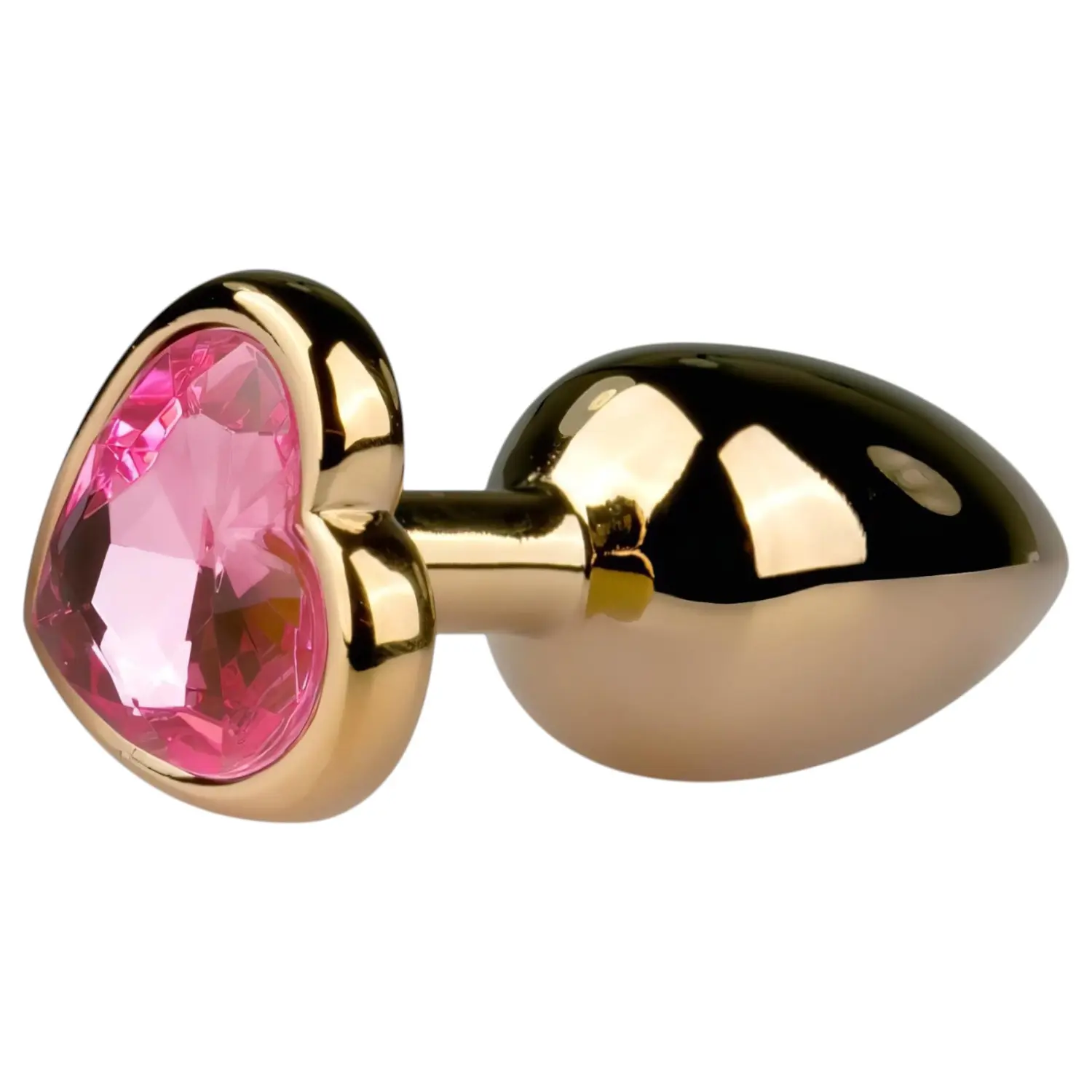 Easytoys - anální kolík - kovový - zlatá/růžová - 2,5 cm