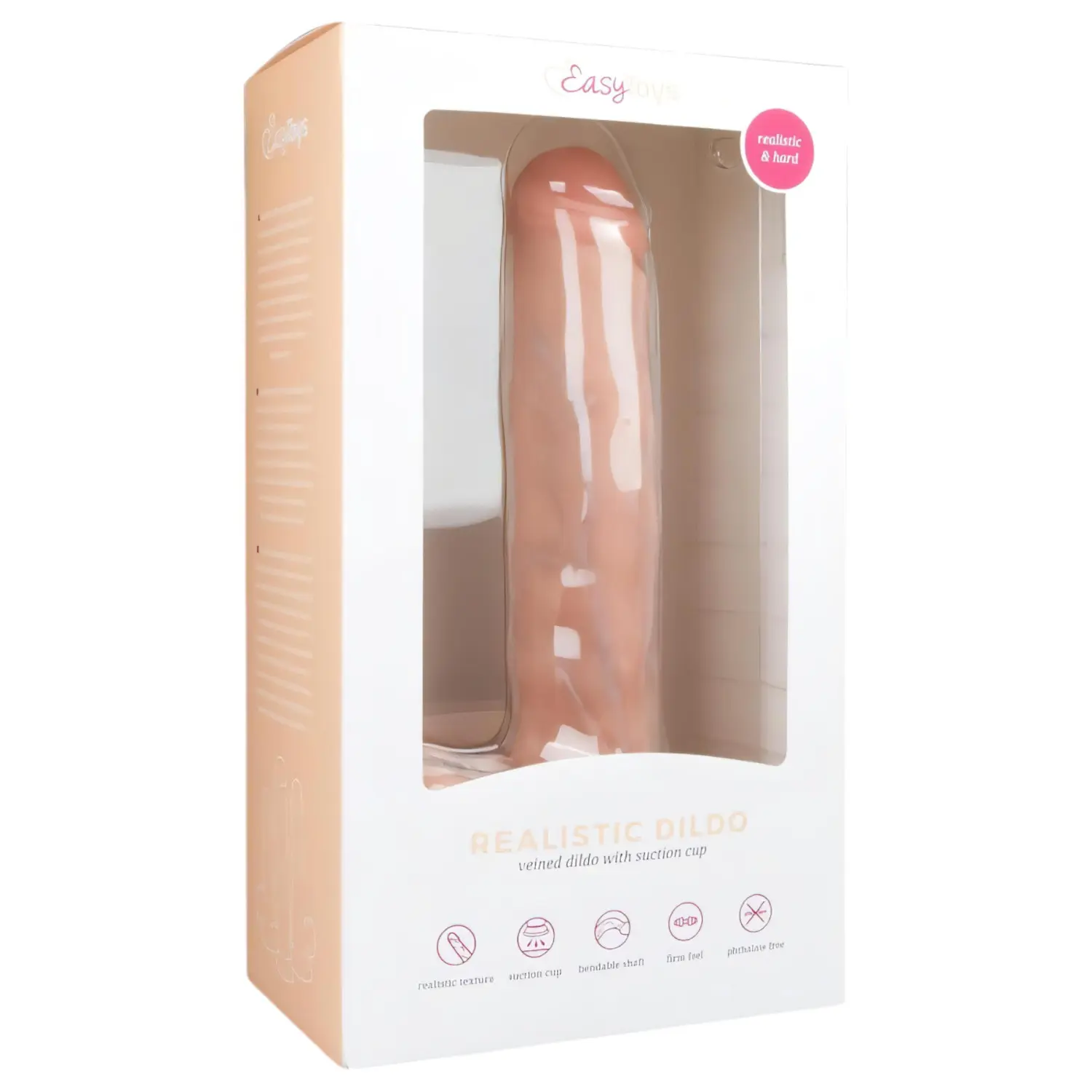 Easytoys - realistické dildo s varlaty a přísavkou - 29,5 cm - tělová