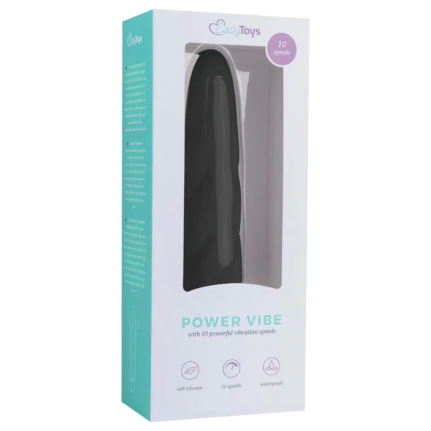 Easytoys - vibrátor na bod G - silný výkon, spirálový silikon - černý