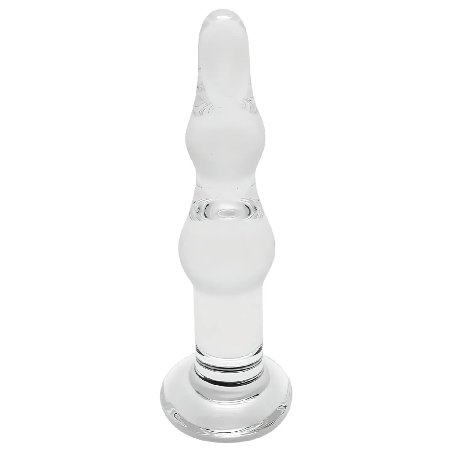 Rimba Dolly - anální skleněné dildo - vlnitý tvar - čiré
