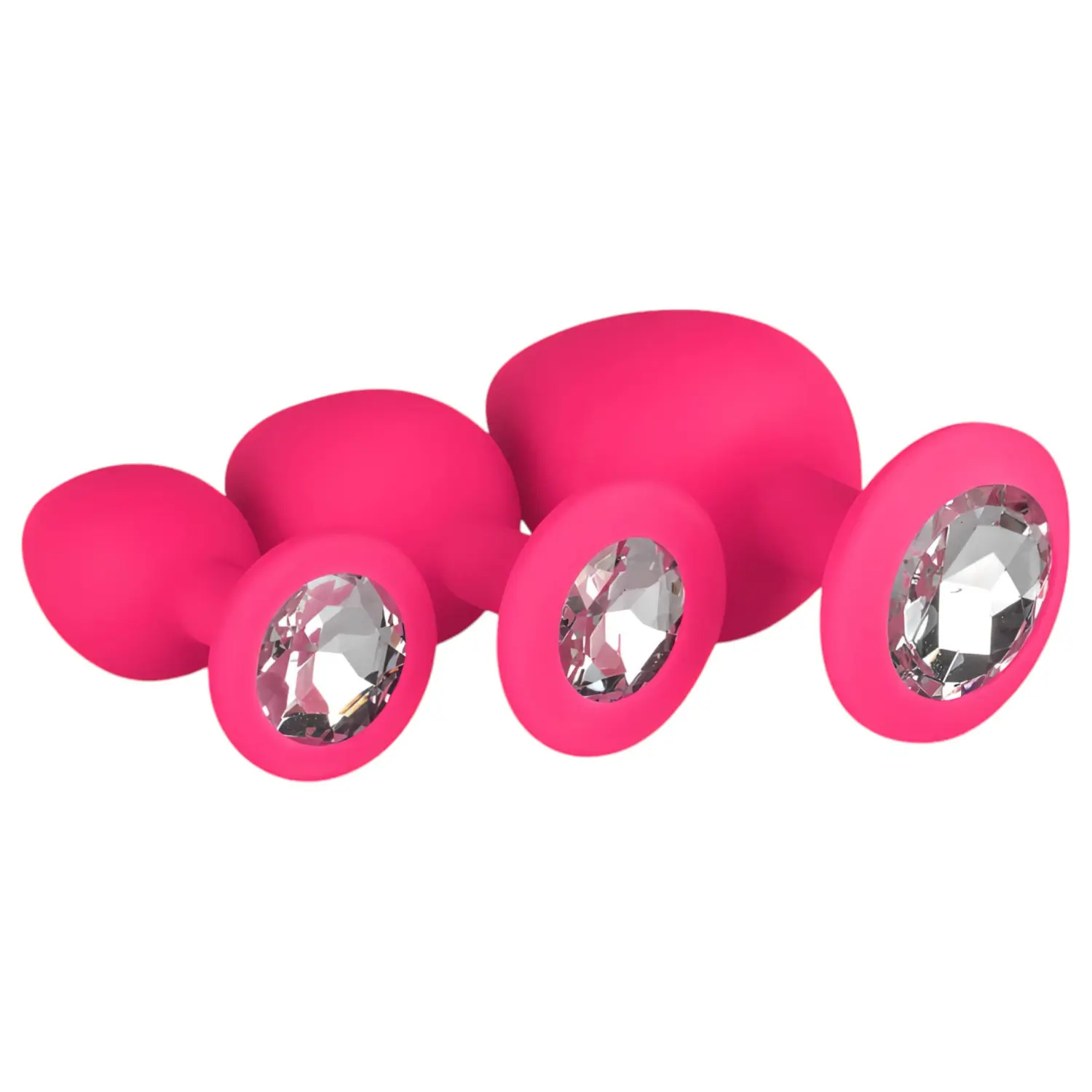 Easytoys Sada análních kolíků s diamantem | Růžová