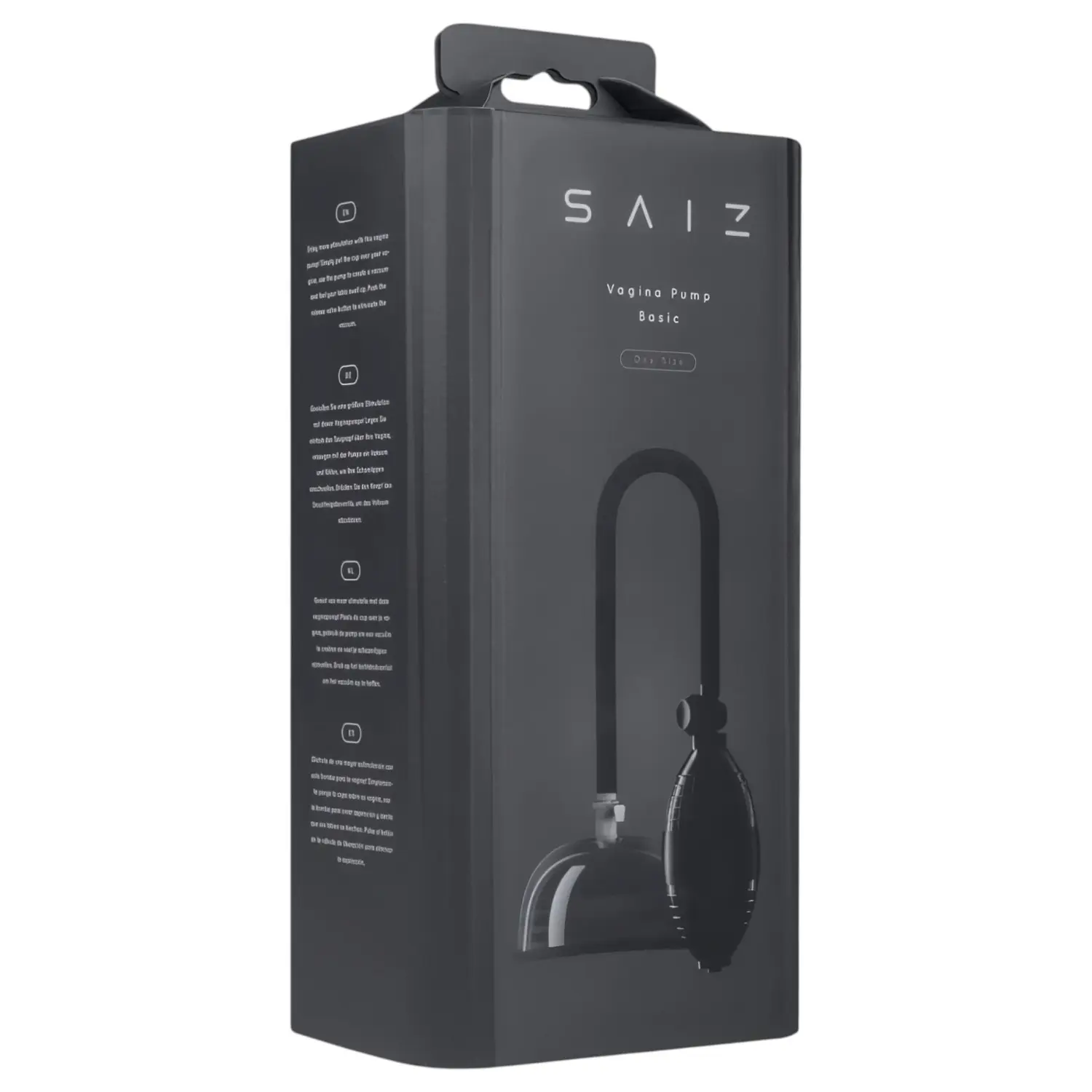 Saiz Basic - vaginální pumpa - průhledná/černá