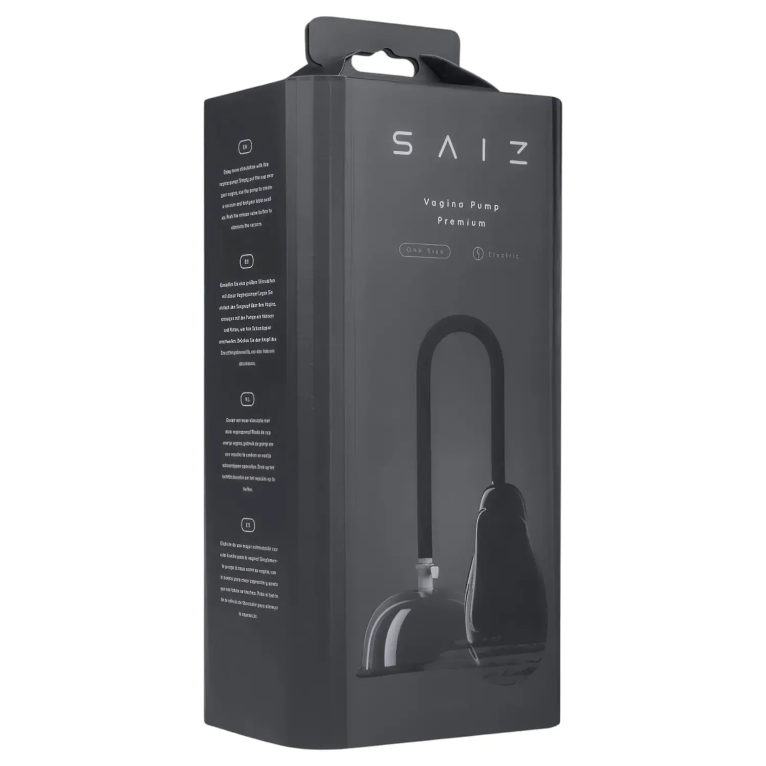 Saiz Premium - automatická vakuová pumpa na vagínu - čirá/černá