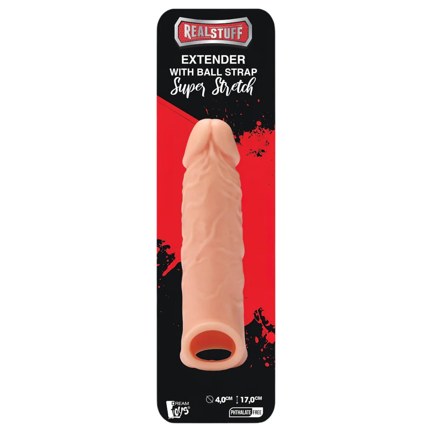 RealStuff Extender 6,5 - návlek na penis (přírodní, 17 cm)