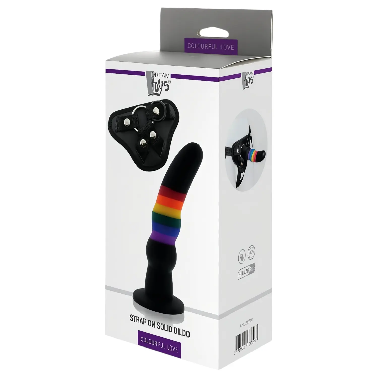 Dream Toys Colourful Love Strap On Solid