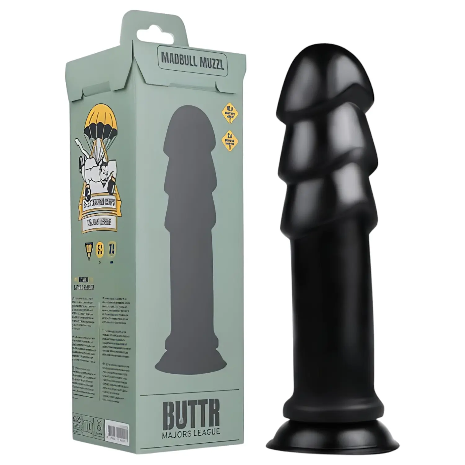 BUTTR Madbull Muzzl - dildo s přísavkou - černý