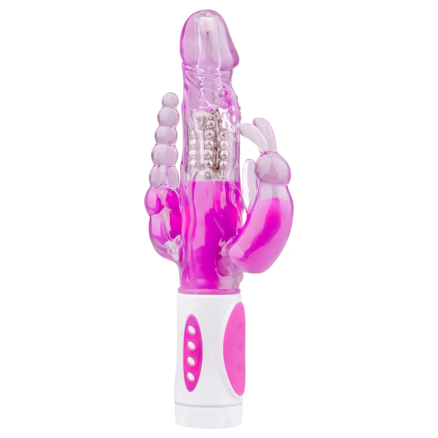 Easytoys Raving Rabbit - 3ramenný vibrátor (růžový)