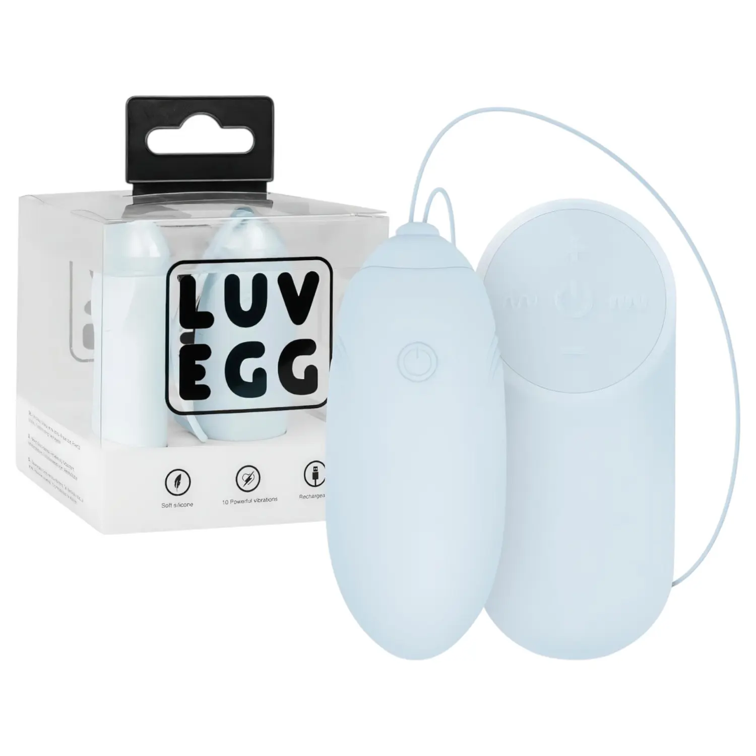 LUV EGG - nositelné akumulátorové, rádiové vibrační vajíčko (modré)