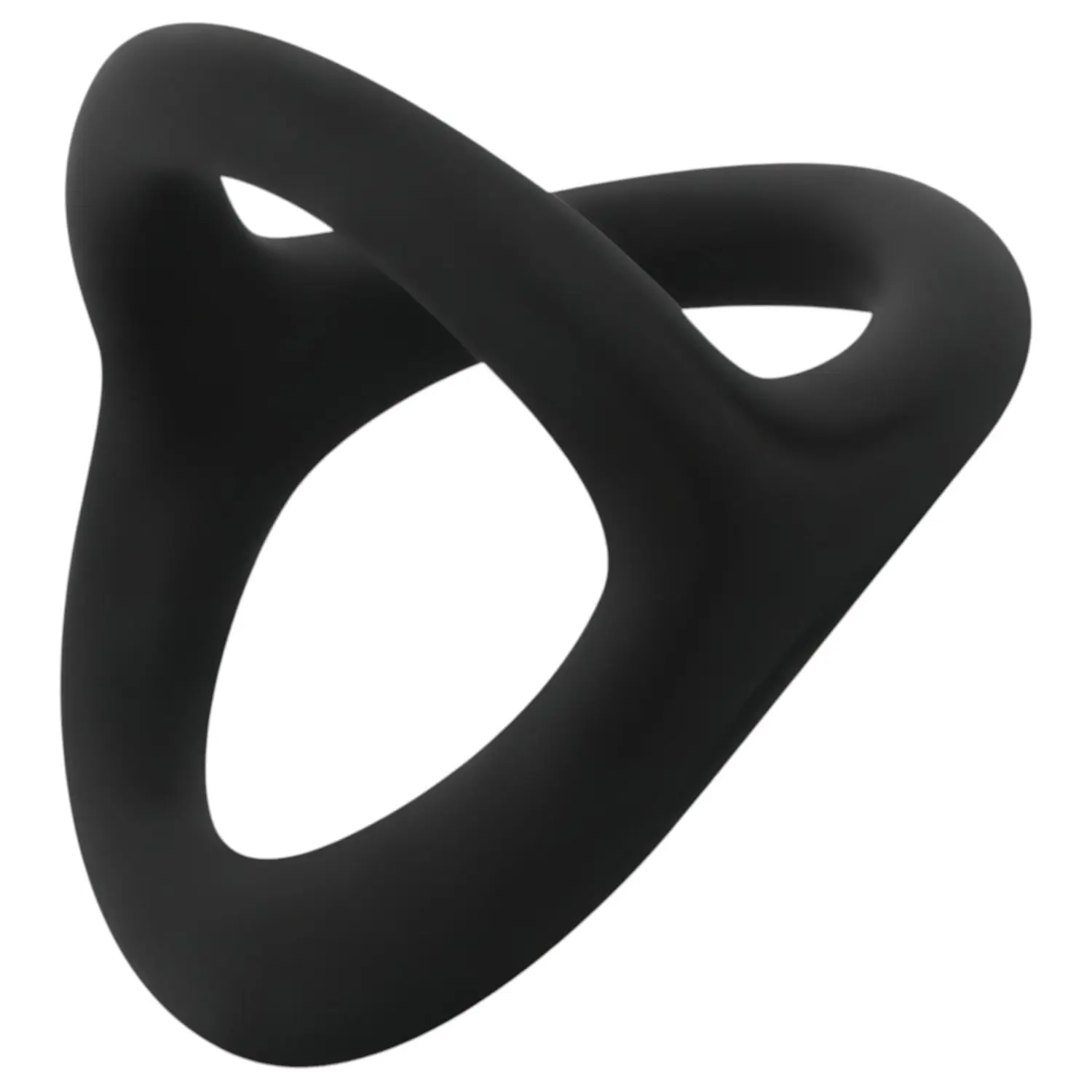 Easytoys Desire Ring - erekční kroužek na penis a varlata - pružný - černý