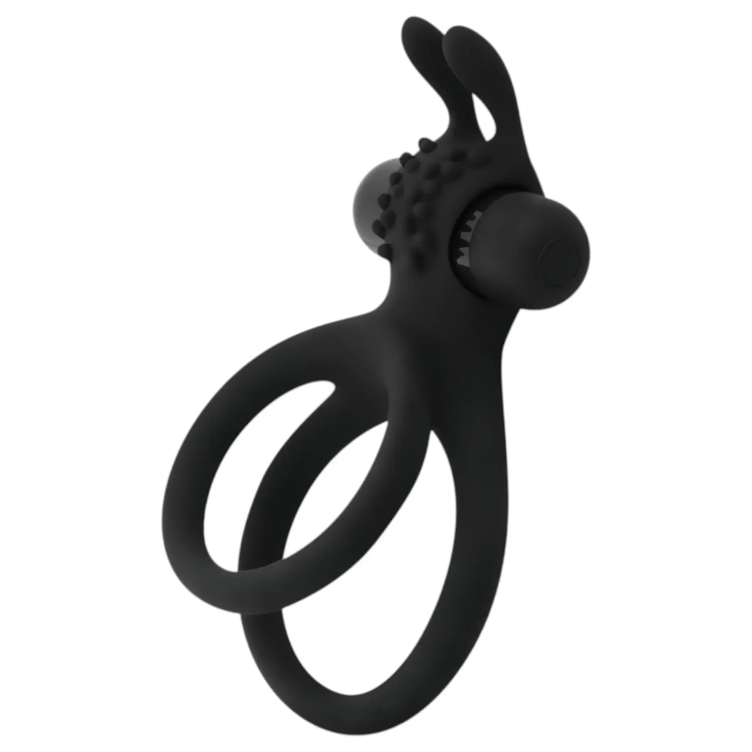 Easytoys - vibrační kroužek na penis a varlata - černý