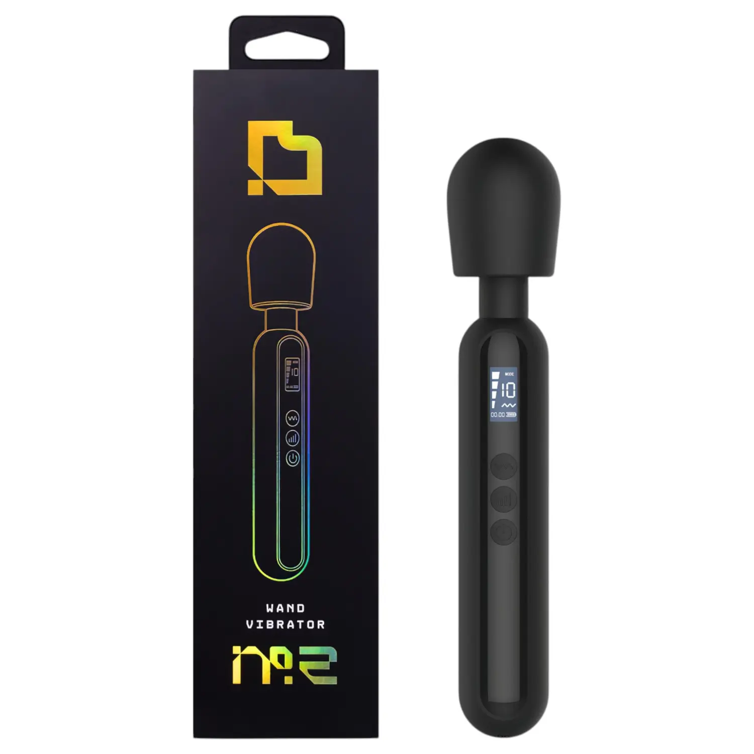 BLAQ - vibrátor s digitální masáží - velký - černý