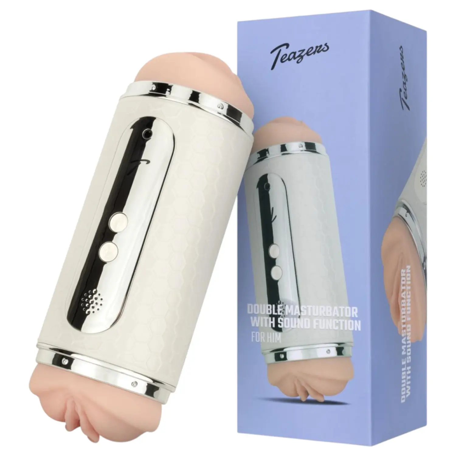 Teazers - masturbátor ústa a vagina - ovládání hlasem - bílý