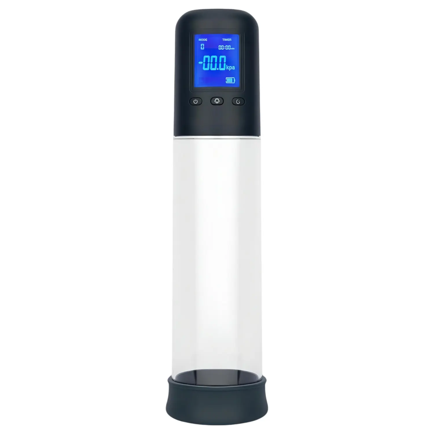 Vakuová pumpa Boners Automatic Penis Pump with LCD Screen transparentní